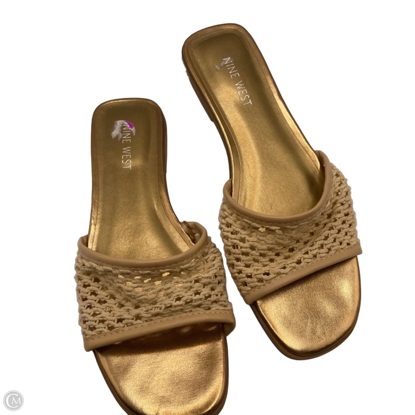Sandals Flats By Nine West In Gold, Size: 8.5