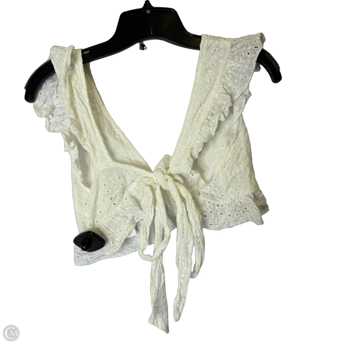 Top Sleeveless By Shein In Cream, Size: M