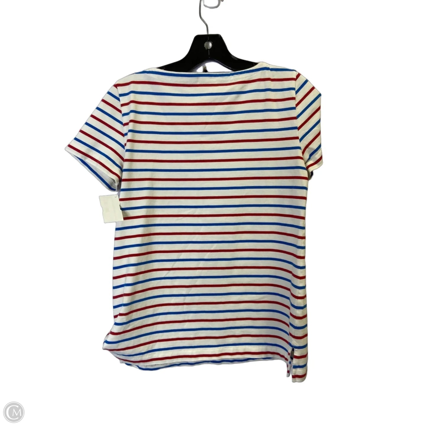 Top Short Sleeve Basic By J. Crew In Blue Red & White, Size: Xs
