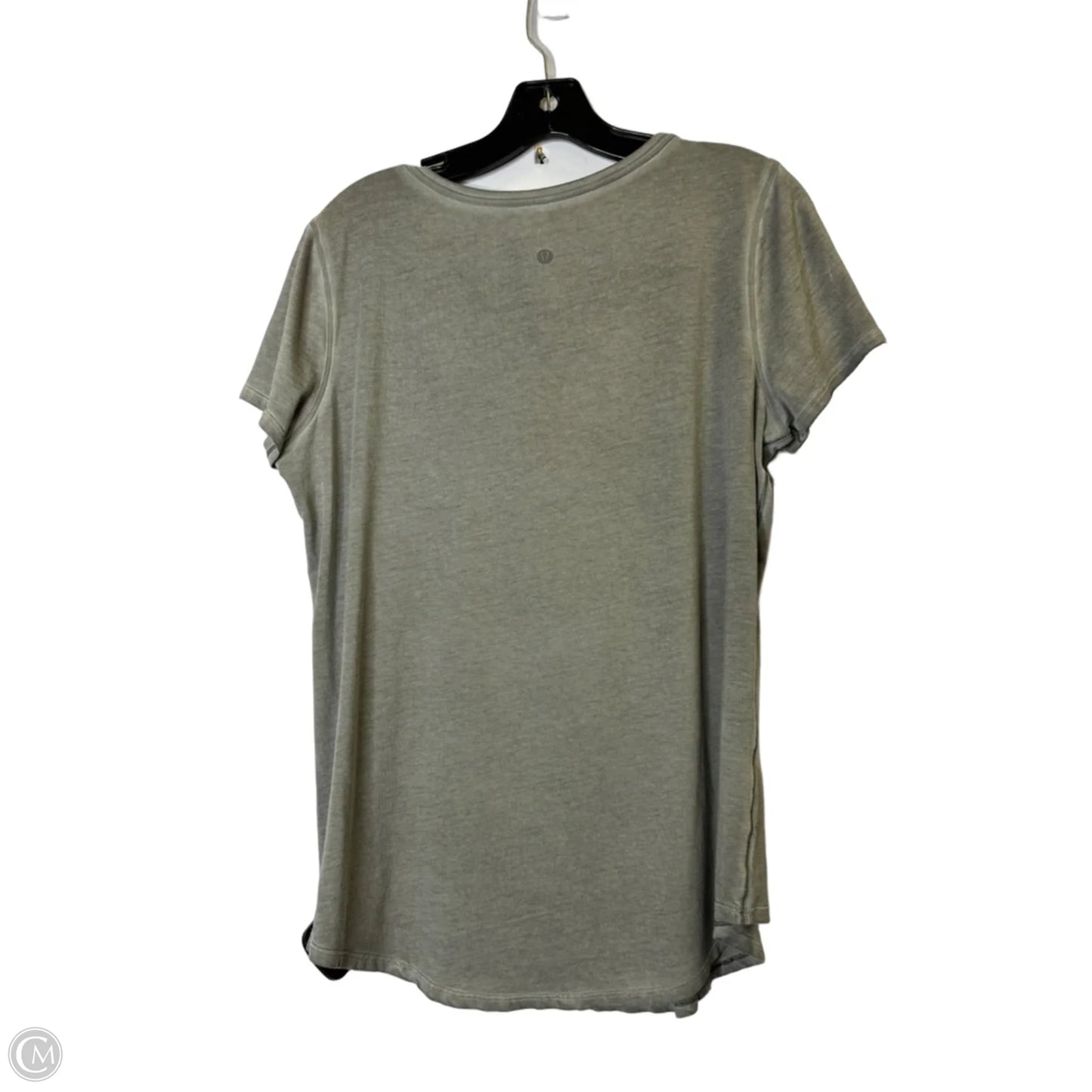 Athletic Top Short Sleeve By Lululemon In Grey, Size: M