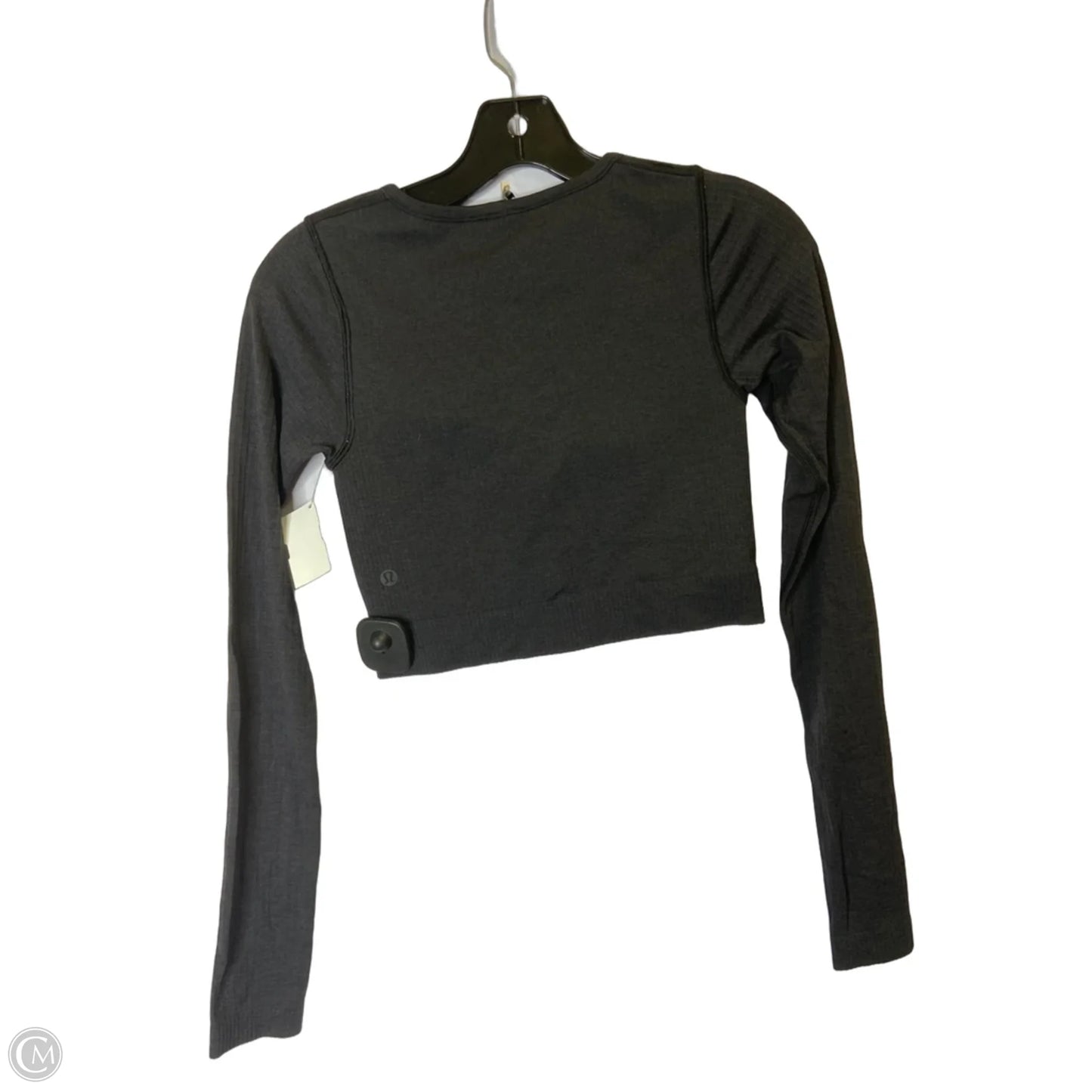 Athletic Top Longsleeve By Lululemon In Black, Size: 4