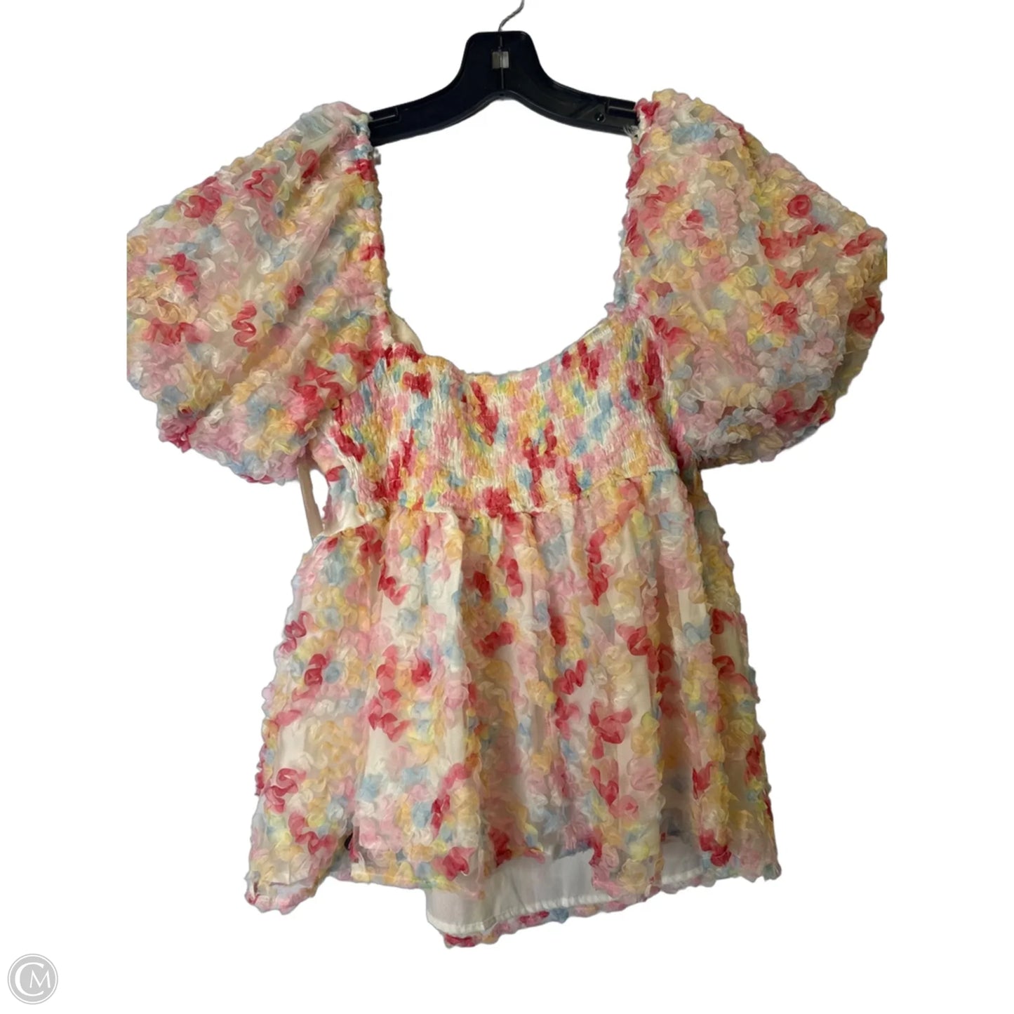 Top Short Sleeve By &merci In Floral Print, Size: L