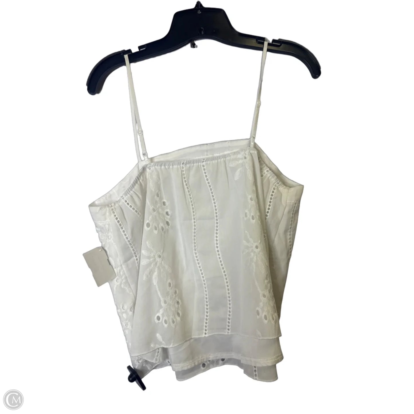 Top Sleeveless By Shein In White, Size: L