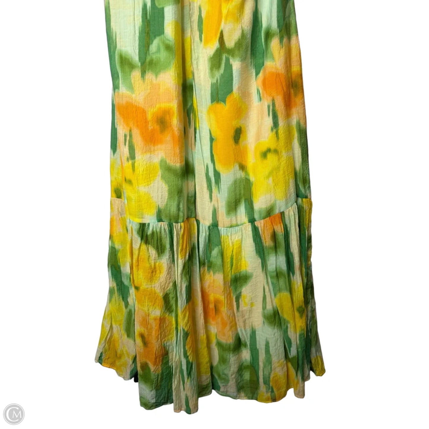 Dress Casual Maxi By 1.state In Green & Yellow, Size: M