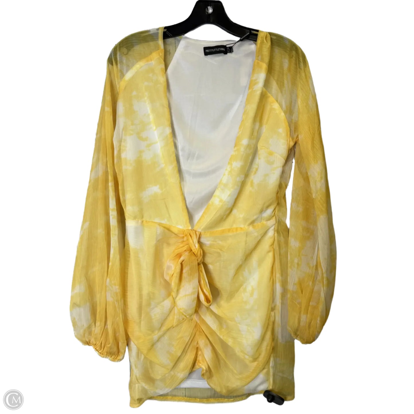 Dress Casual Short By Pretty Little Thing In Yellow, Size: 6