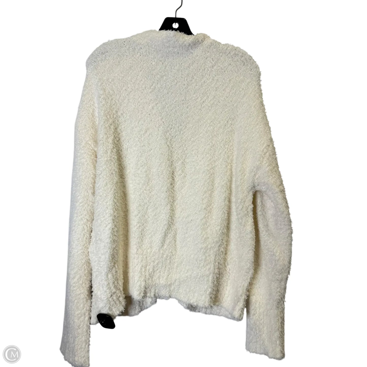 Sweater Cardigan By Clothes Mentor In Cream, Size: L
