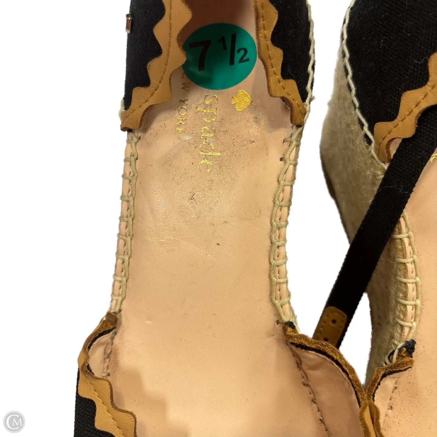 Sandals Designer By Kate Spade In Black, Size: 7.5