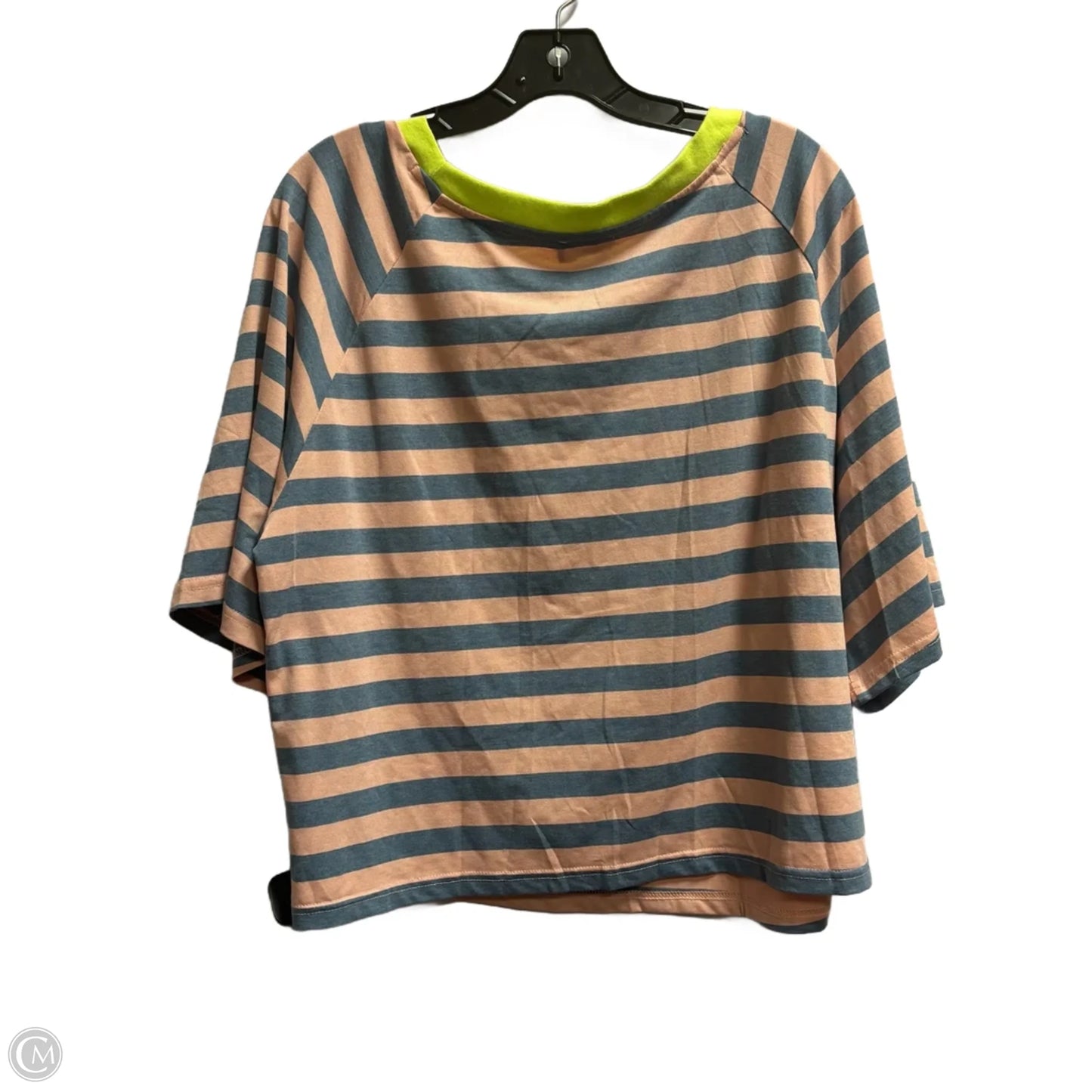 Top Short Sleeve Basic By Clothes Mentor In Blue & Pink, Size: L