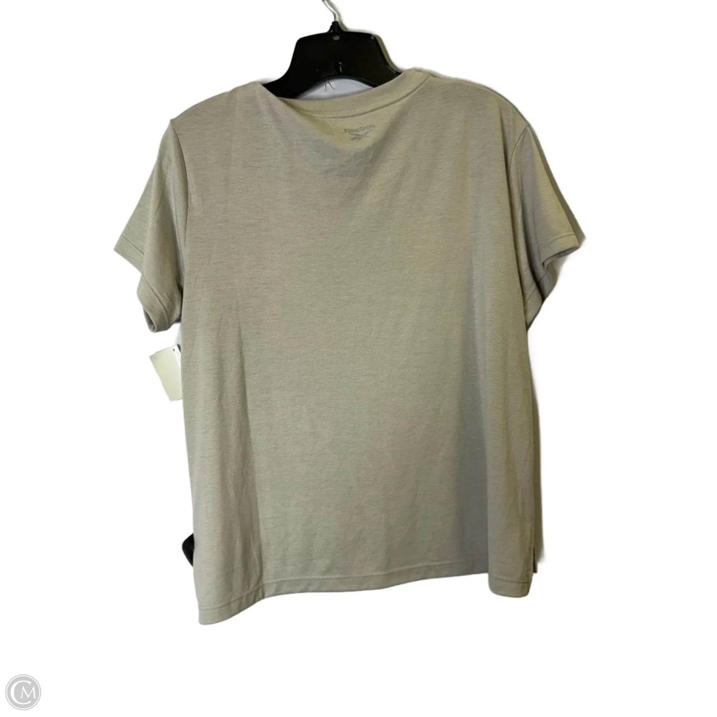 Athletic Top Short Sleeve By Reebok In Grey, Size: M