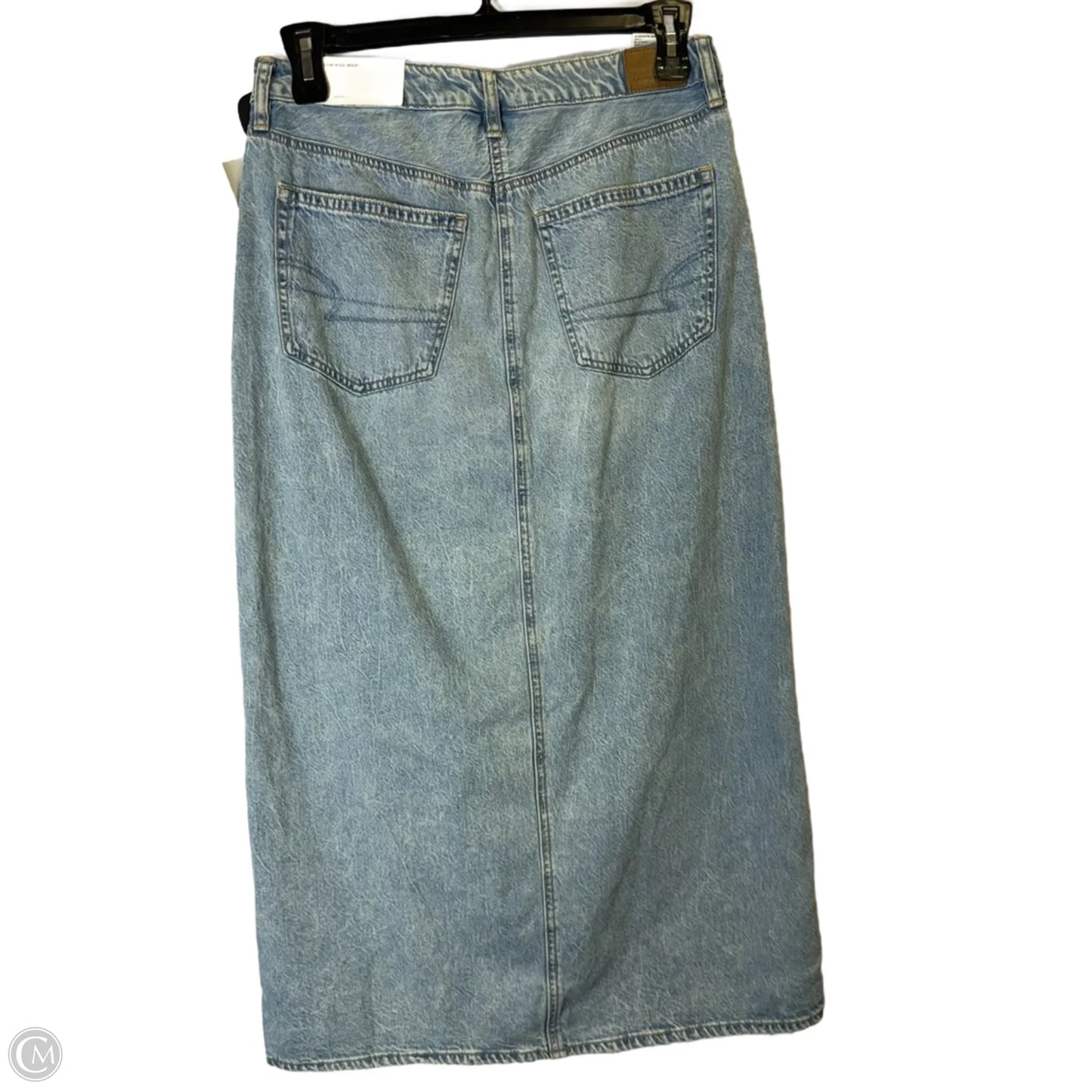 Skirt Midi By American Eagle In Blue Denim, Size: 6
