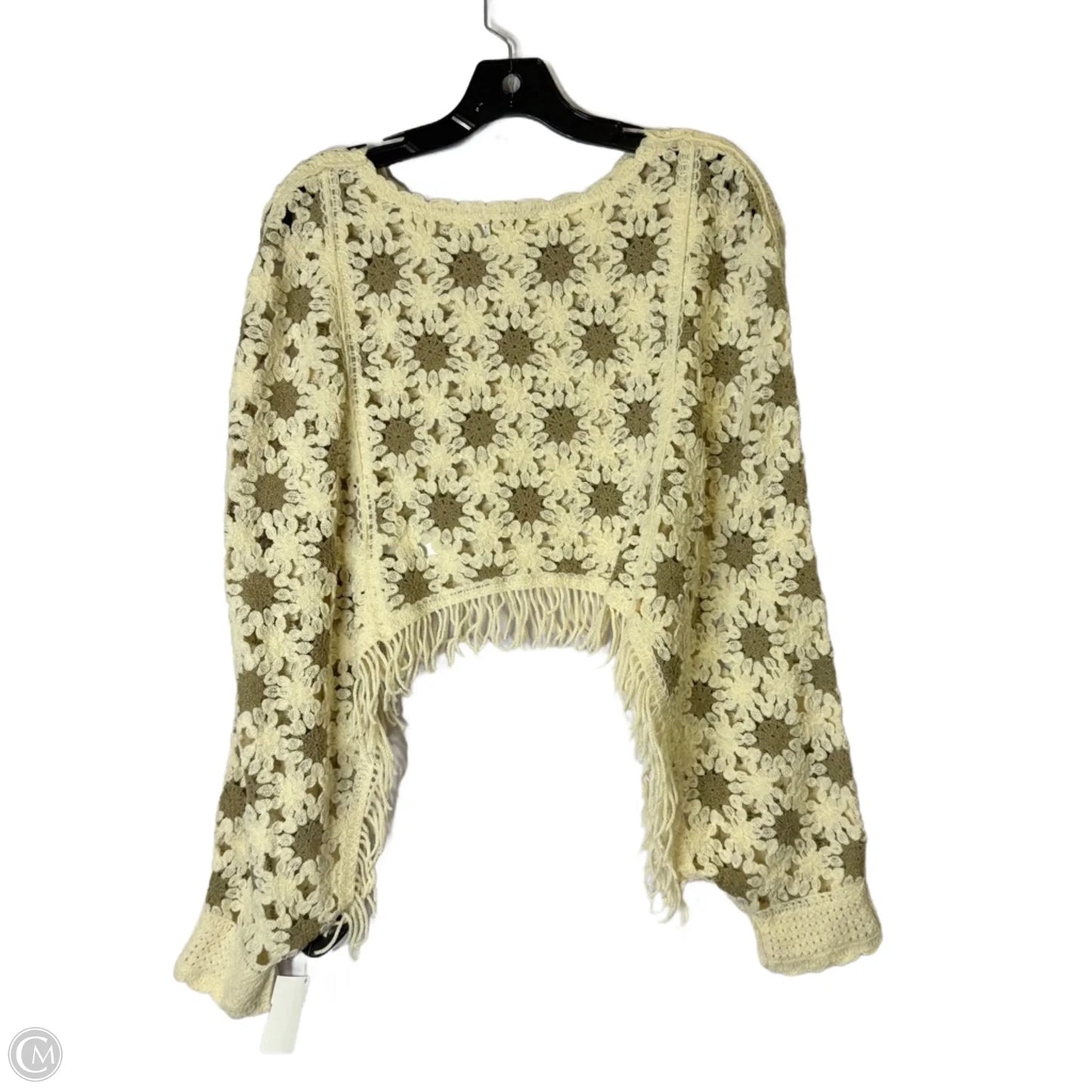 Top Long Sleeve By House Of Harlow In Cream, Size: Osfm
