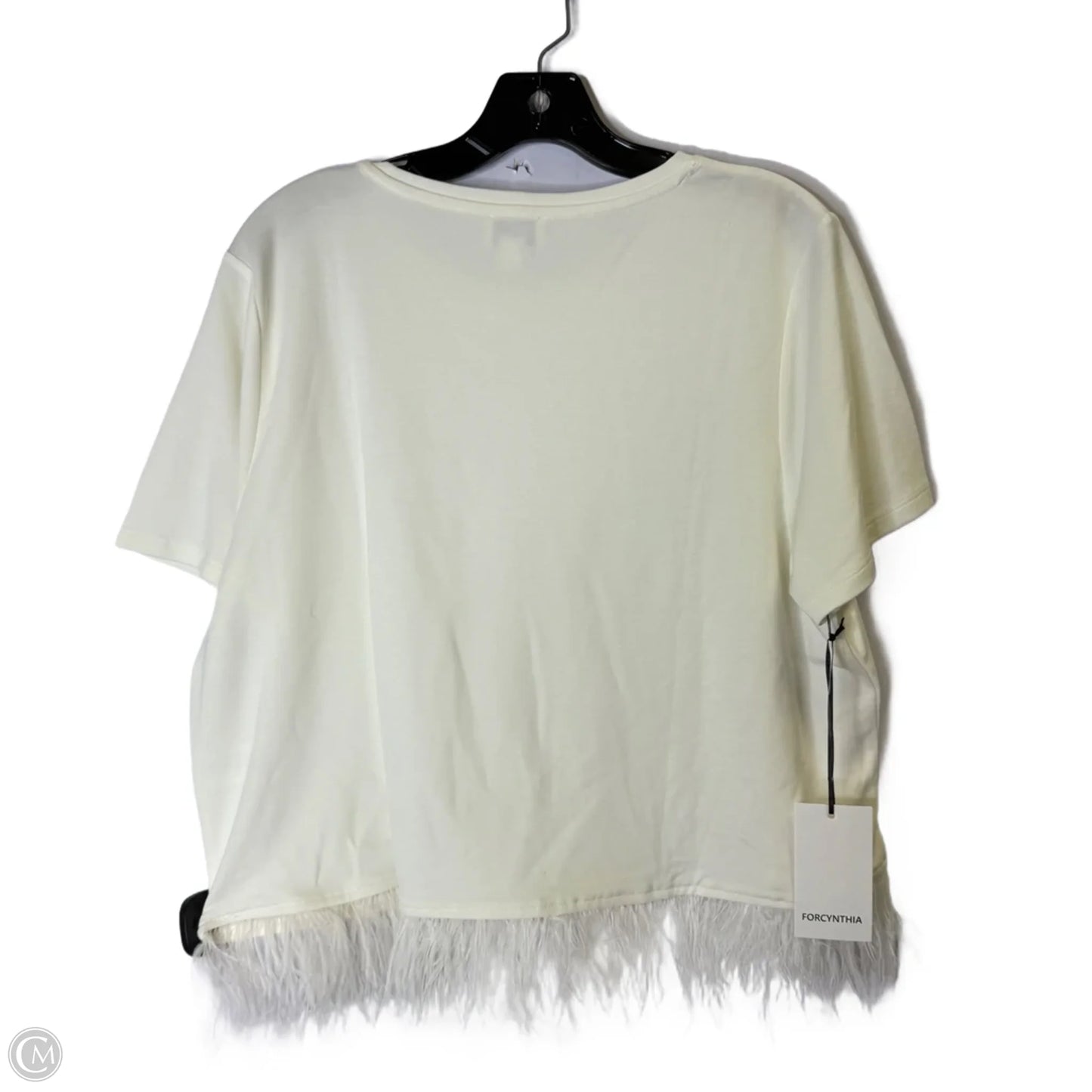 Top Short Sleeve By For Cynthia In Cream, Size: Xl