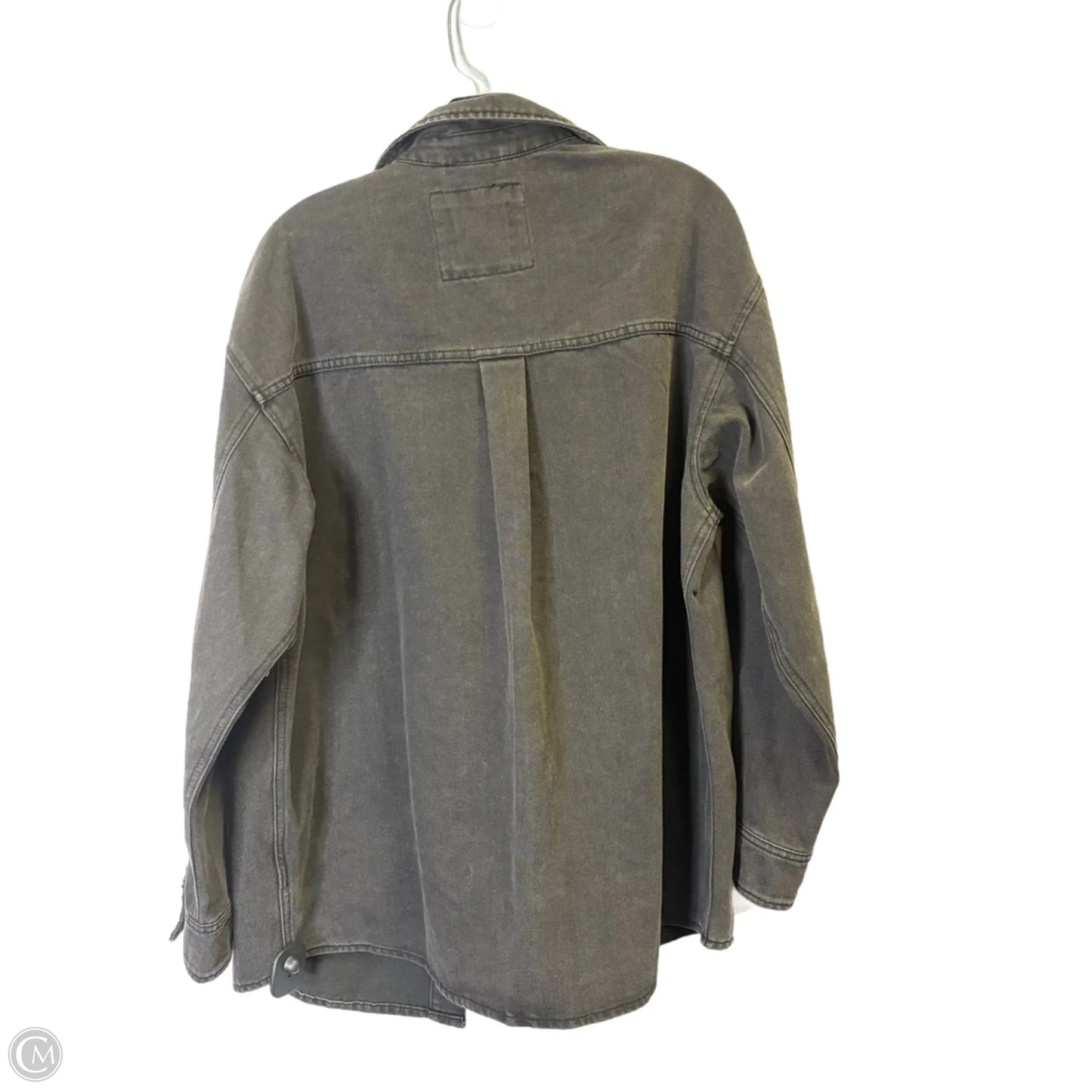 Jacket Denim By Clothes Mentor In Black Denim, Size: L