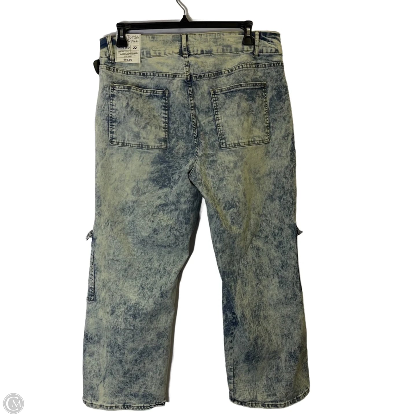 Jeans Wide Leg By Clothes Mentor In Blue Denim, Size: 22