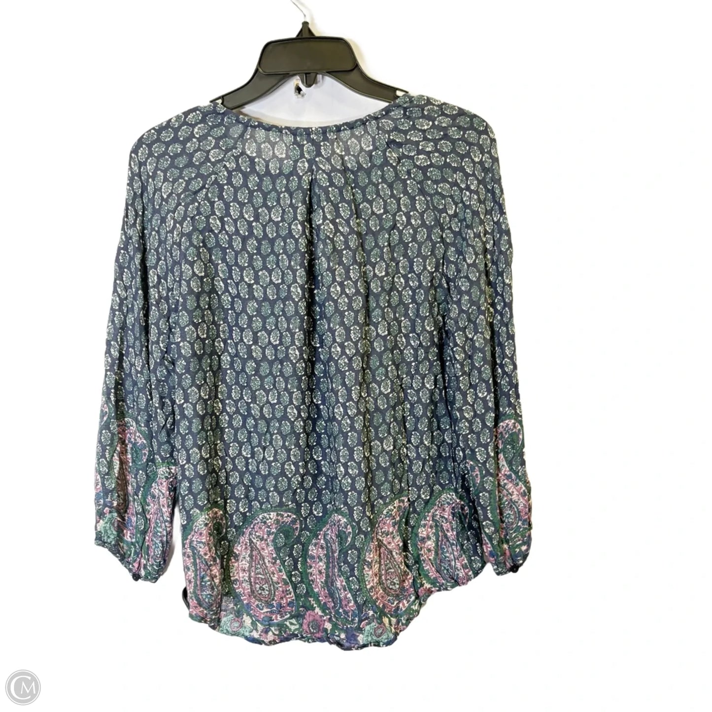 Top Long Sleeve By Lucky Brand In Blue, Size: M