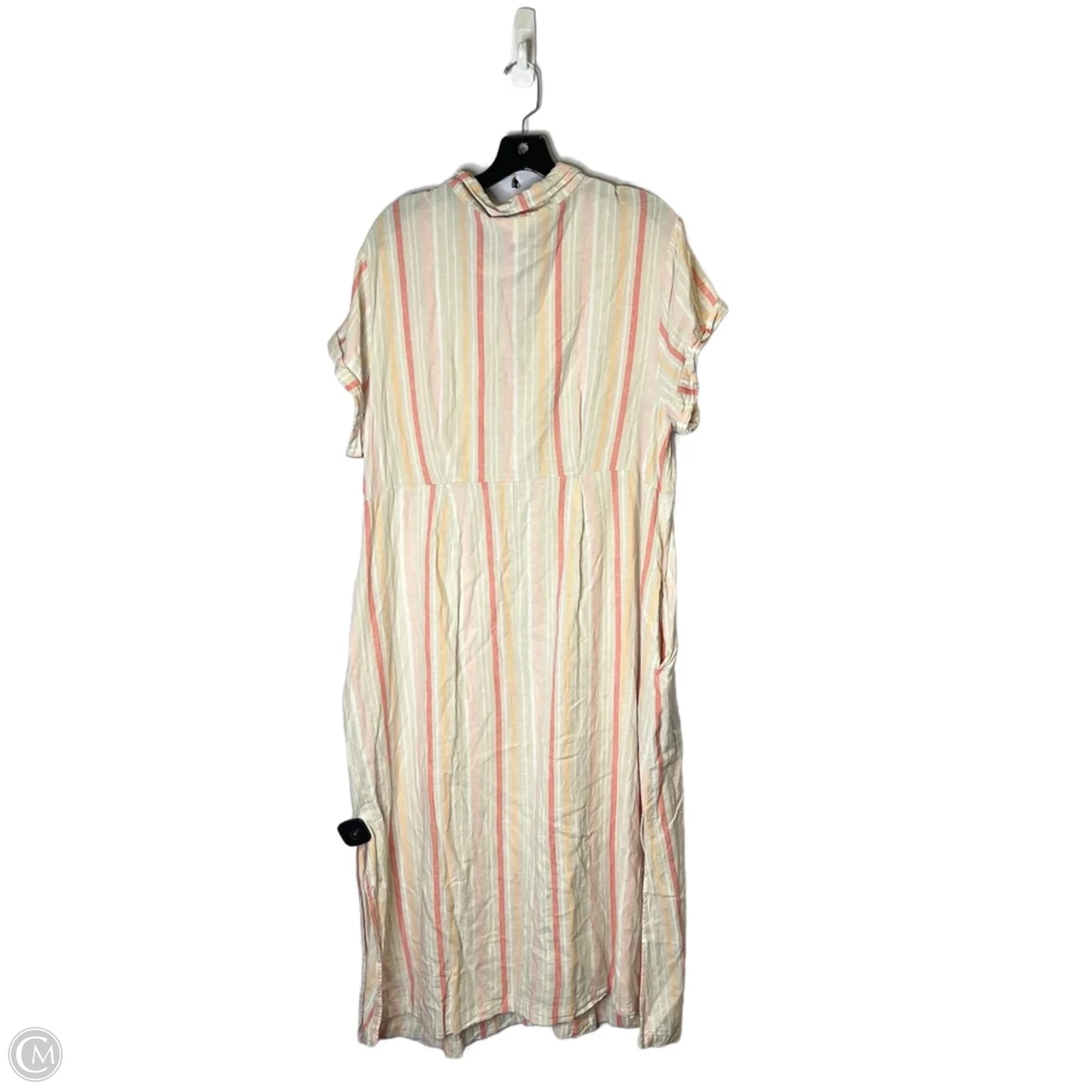 Dress Casual Midi By Terra & Sky In Striped Pattern, Size: Xl