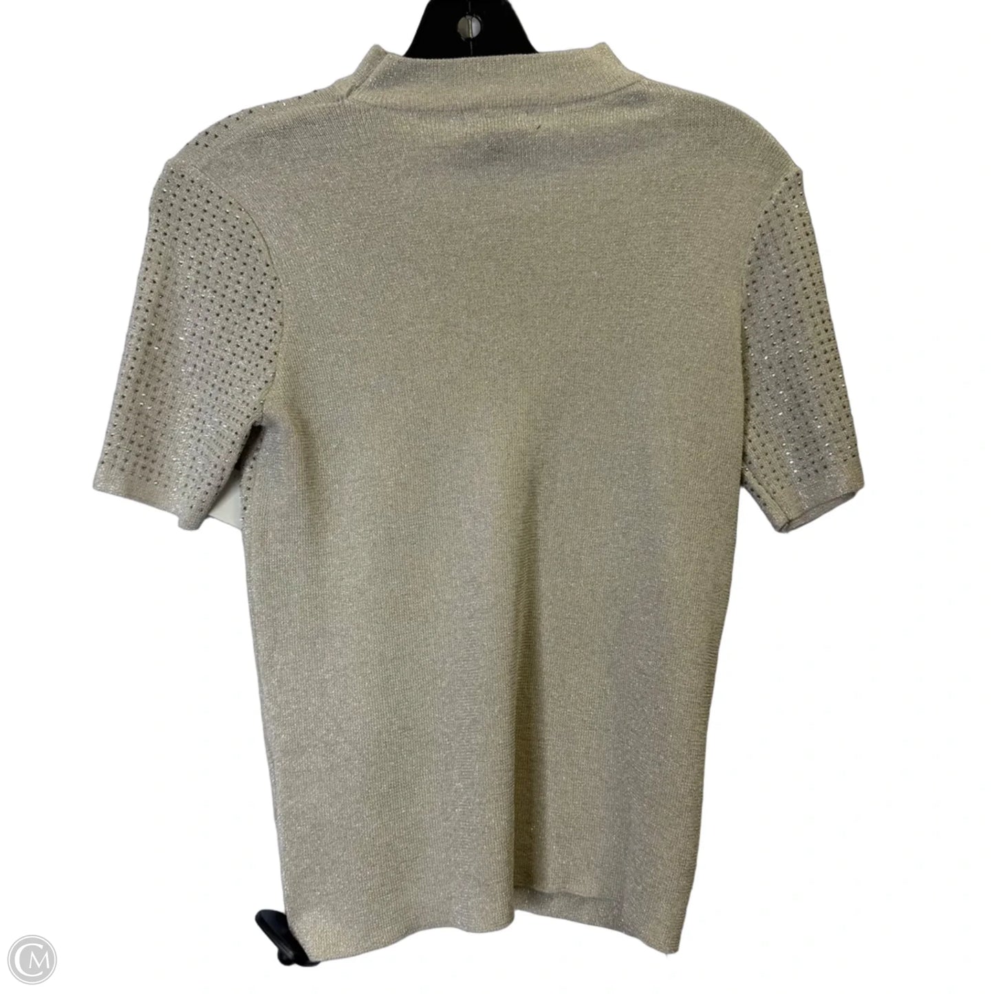 Top Short Sleeve By Ontwelfth In Silver, Size: S