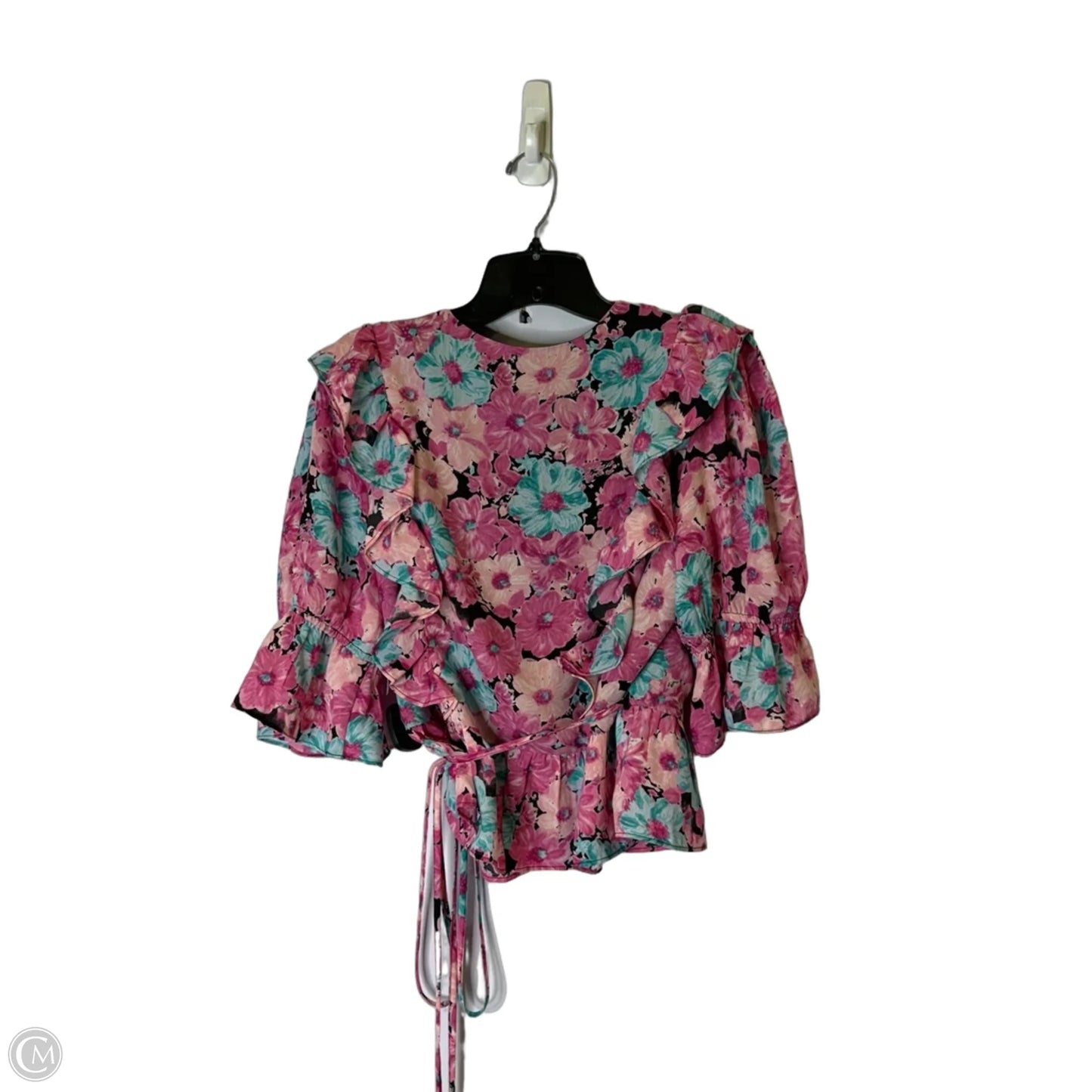 Blouse Short Sleeve By Wayf In Floral Print, Size: L
