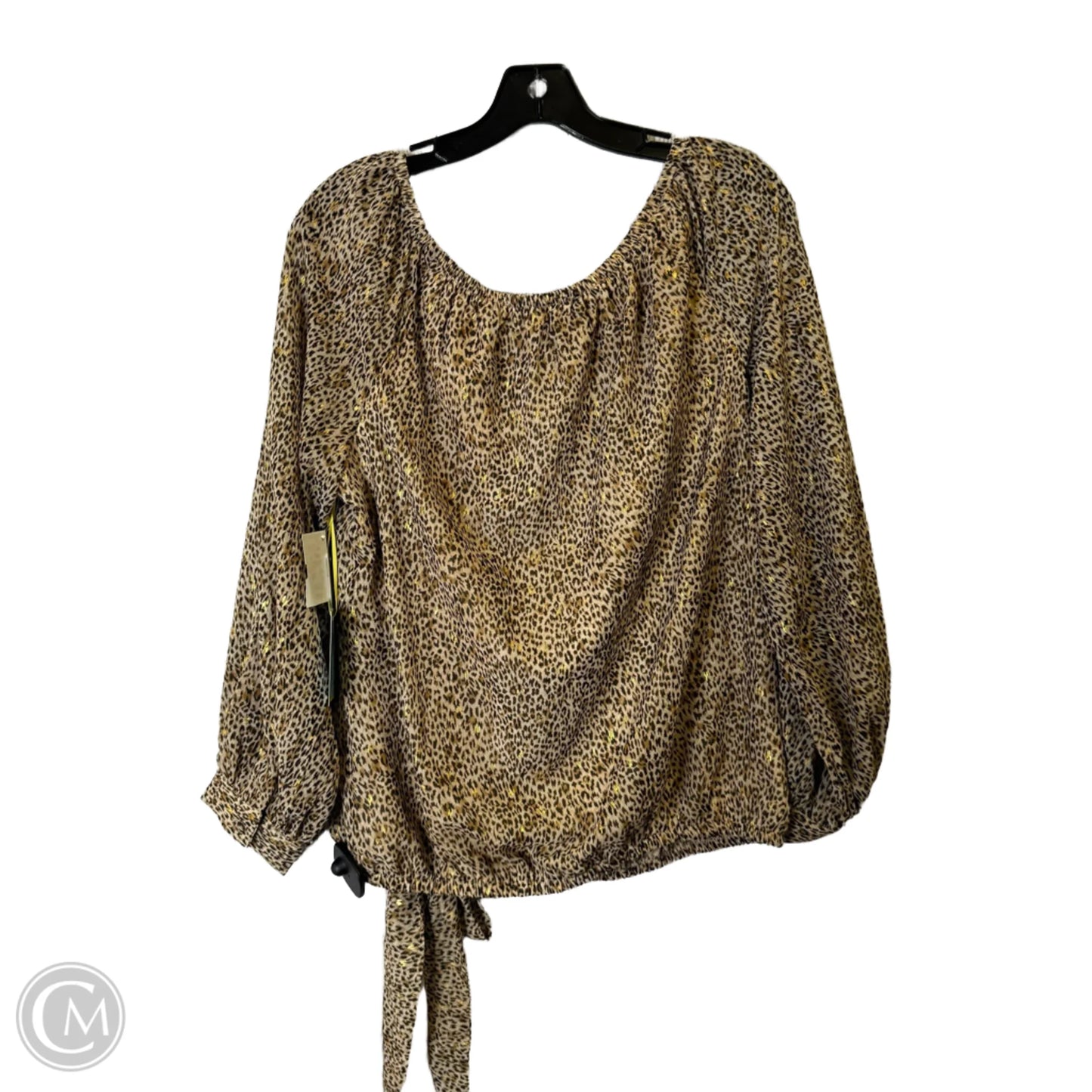 Top Long Sleeve By Cece In Animal Print, Size: L