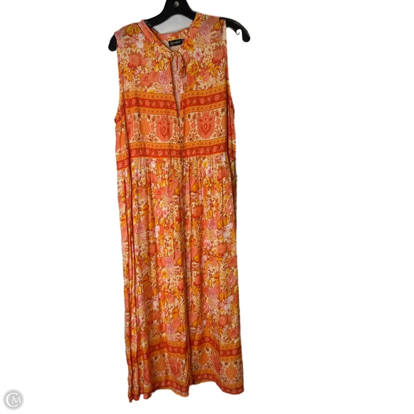Dress Casual Midi By Clothes Mentor In Orange, Size: L