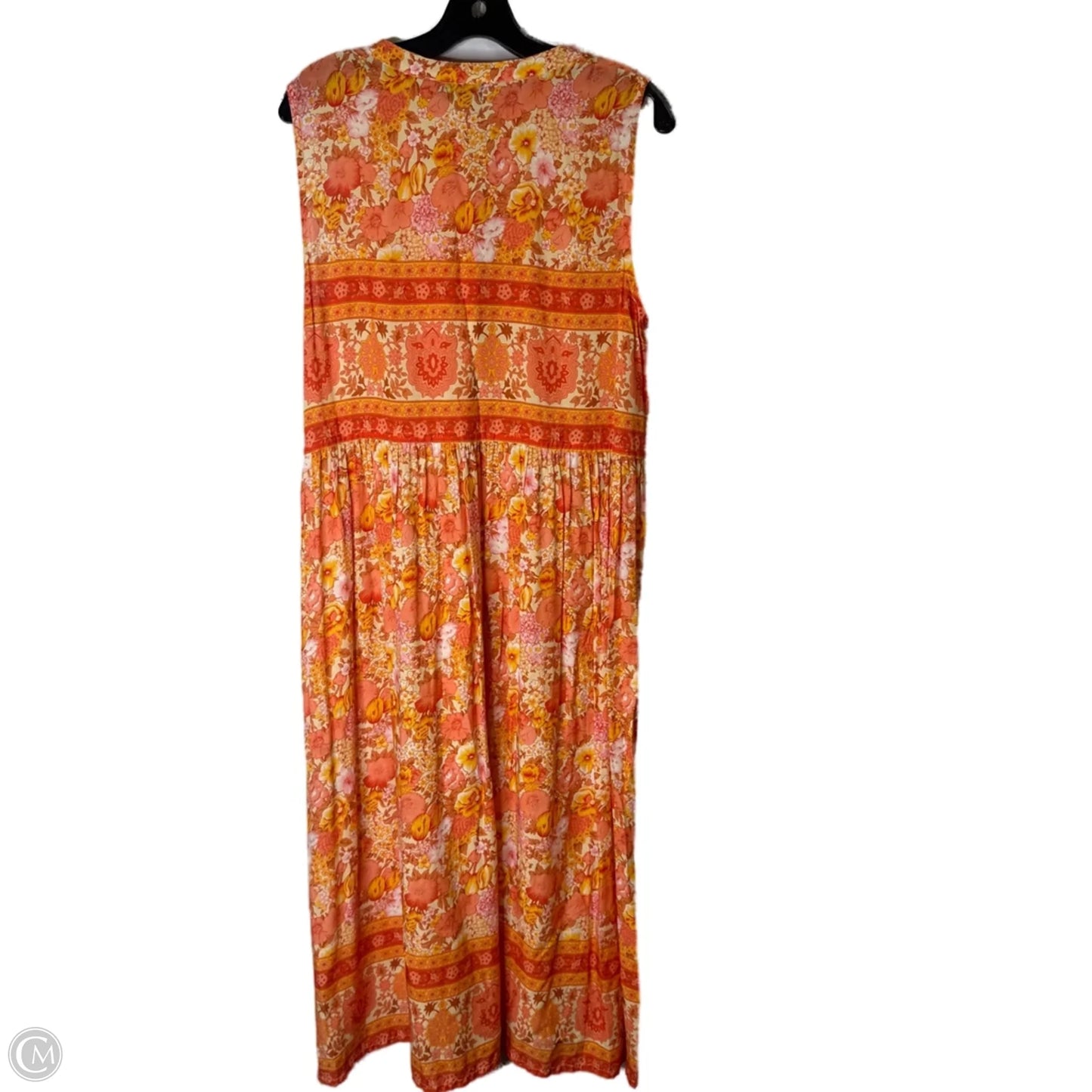 Dress Casual Midi By Clothes Mentor In Orange, Size: L