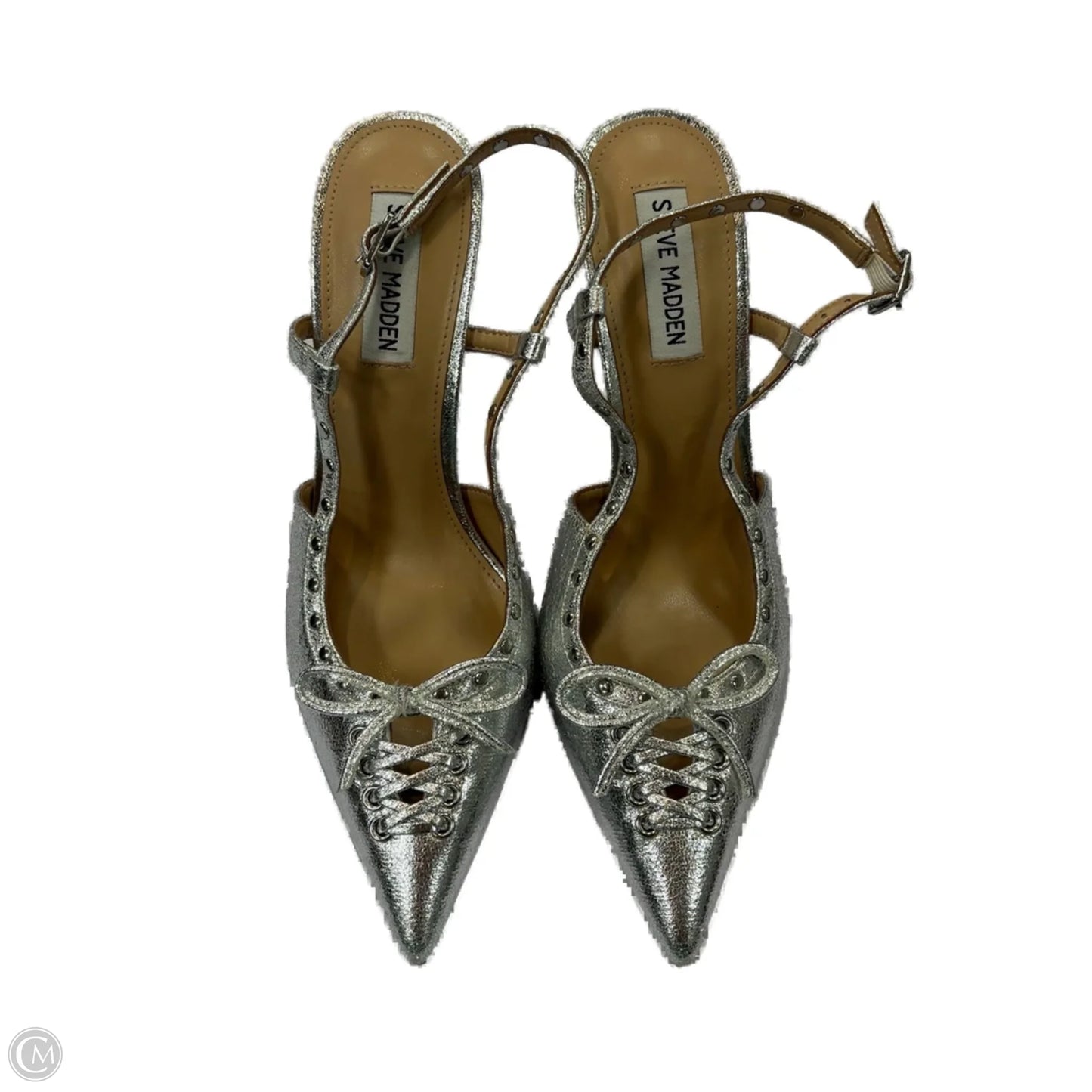 Shoes Heels Stiletto By Steve Madden In Silver, Size: 8.5