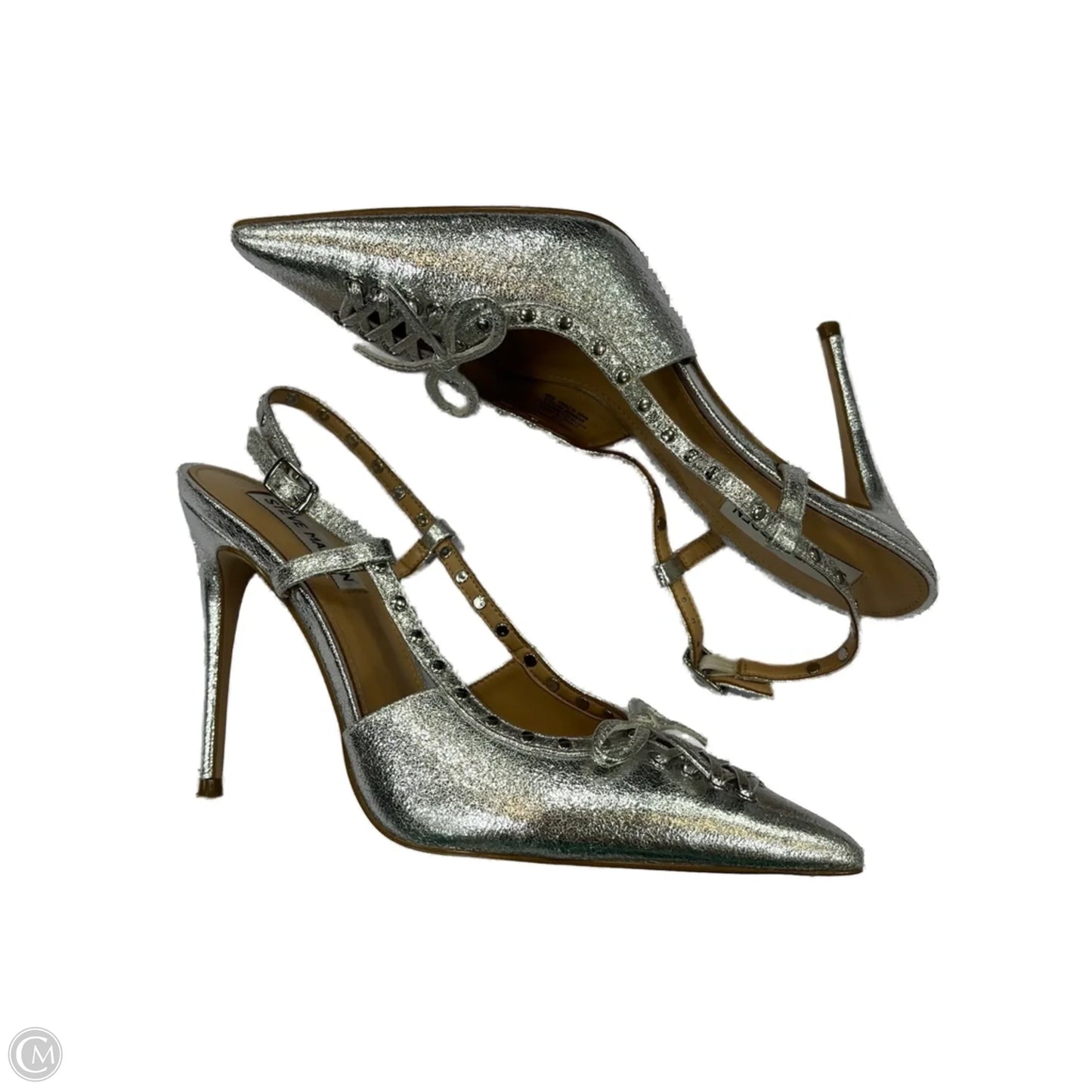 Shoes Heels Stiletto By Steve Madden In Silver, Size: 8.5