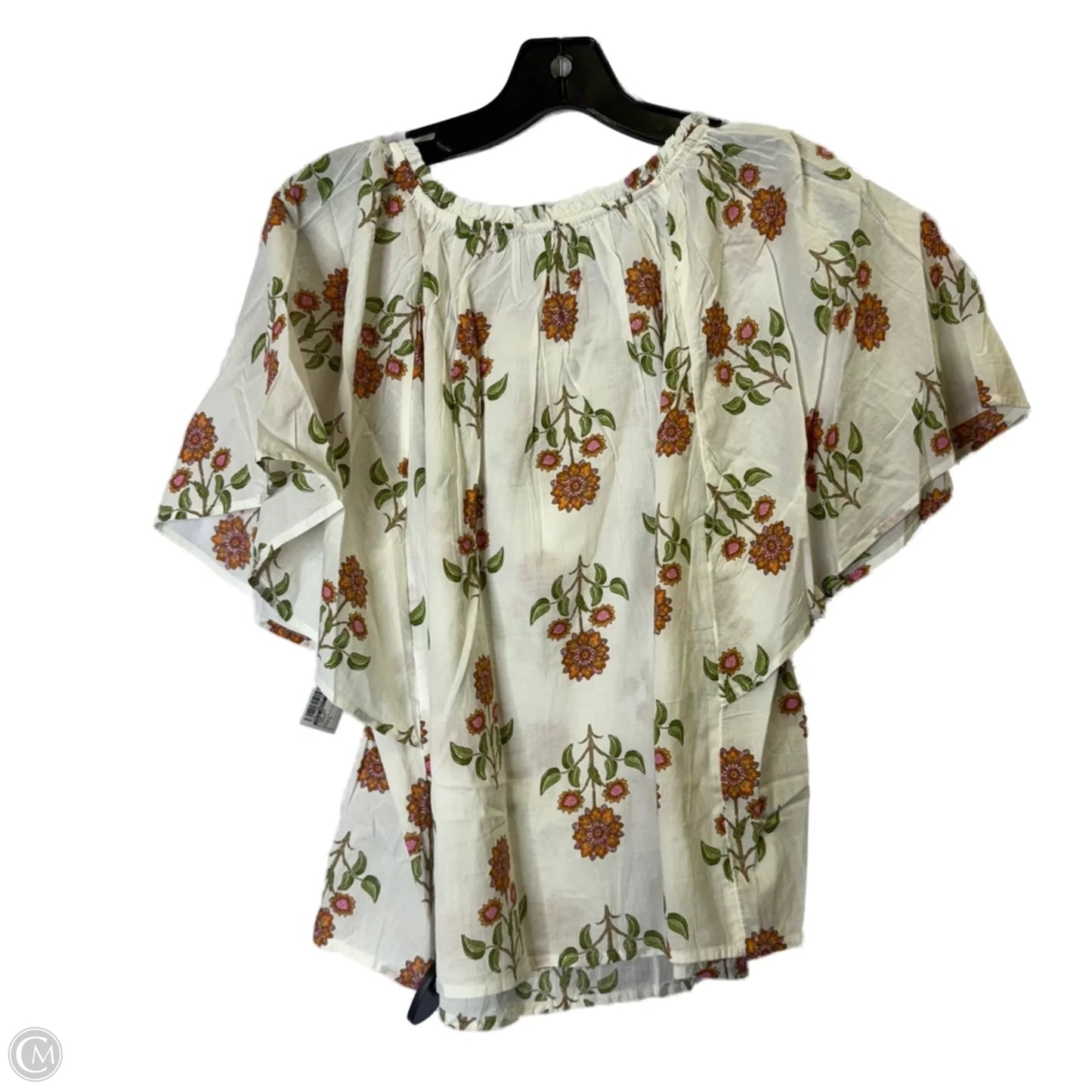 Top Short Sleeve By Old Navy In Cream, Size: L