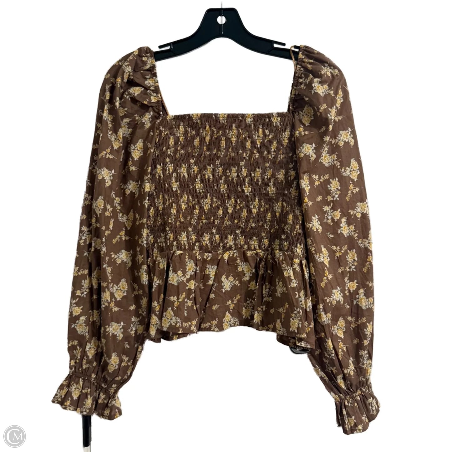 Top Long Sleeve By Clothes Mentor In Brown, Size: M