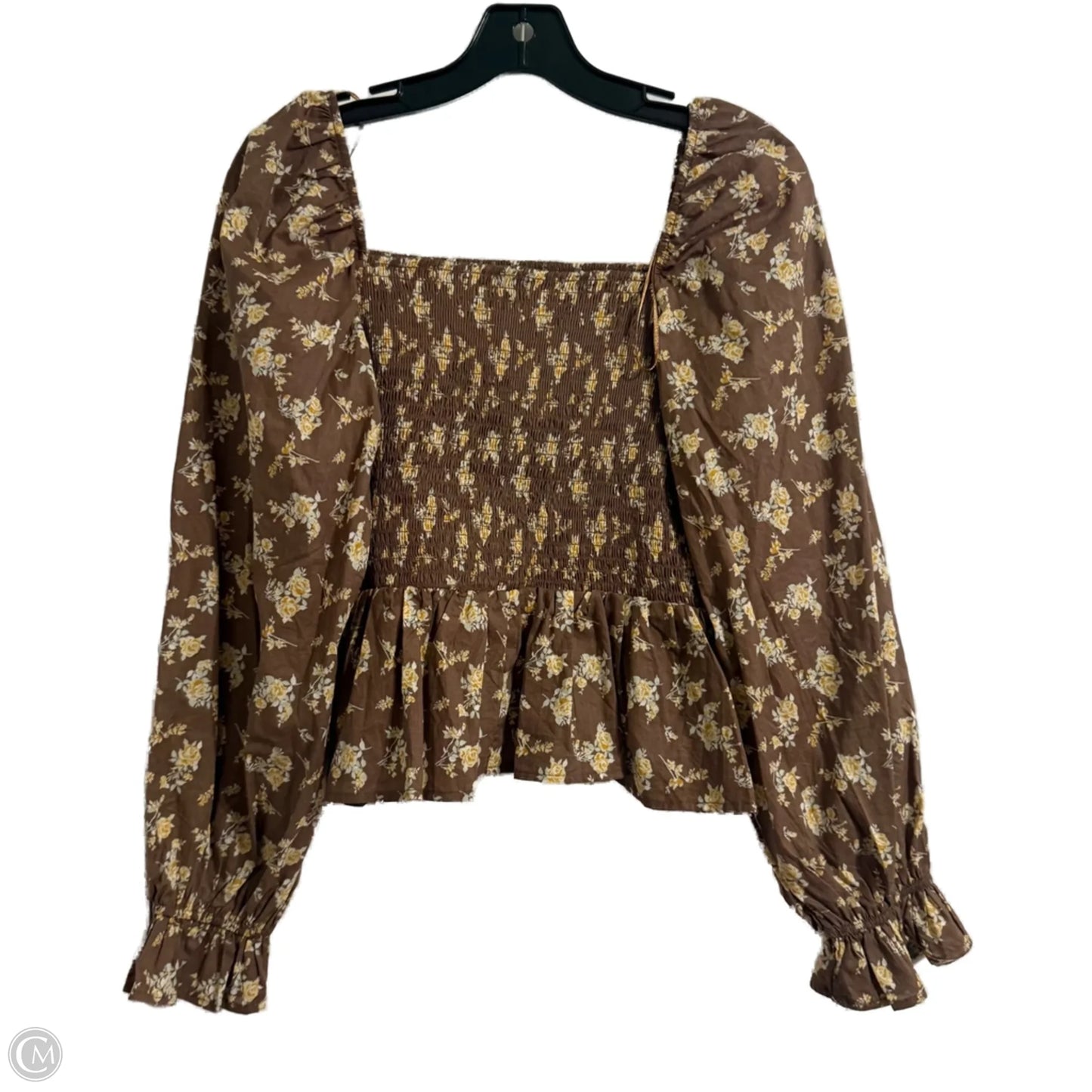 Top Long Sleeve By Clothes Mentor In Brown, Size: M