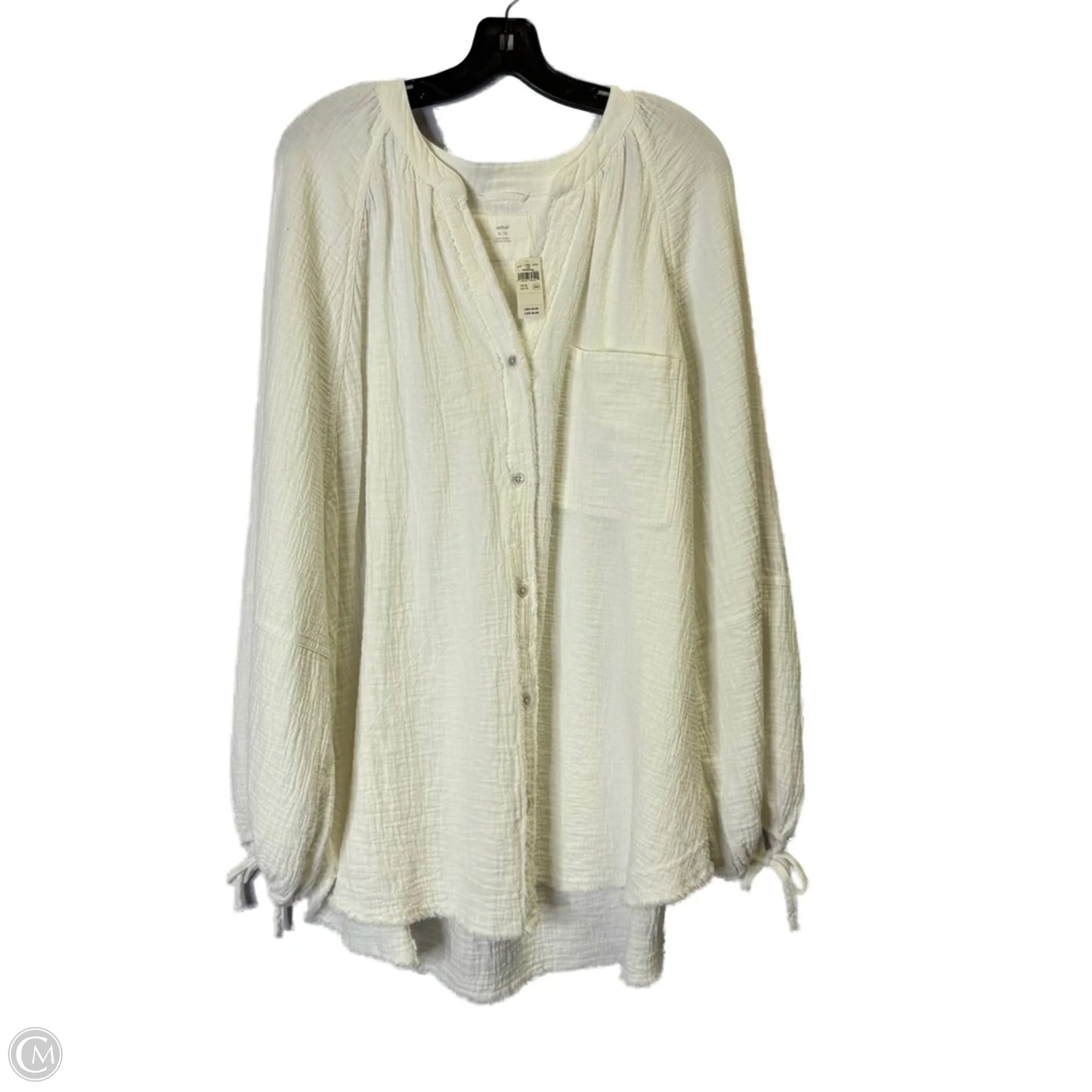 Top Long Sleeve By Aerie In White, Size: Xl
