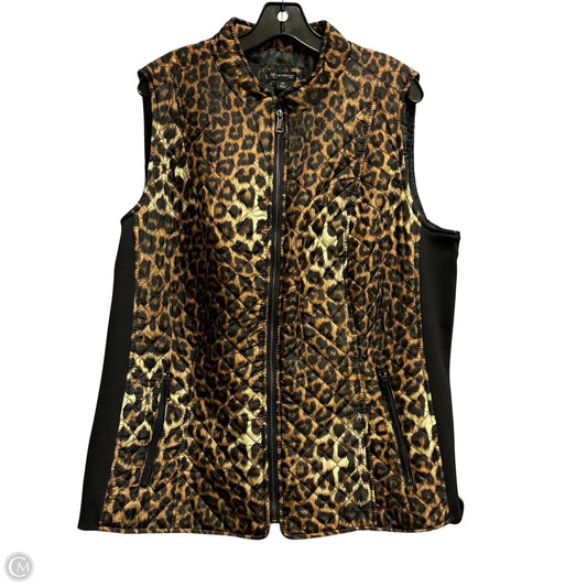 Vest Puffer & Quilted By New Directions In Animal Print, Size: 2x