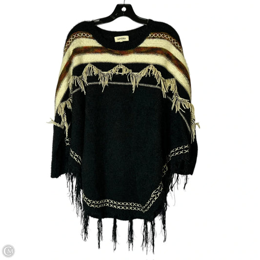 Sweater By Adora In Black & Cream, Size: L