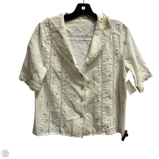Top Short Sleeve By Clothes Mentor In White, Size: Xs