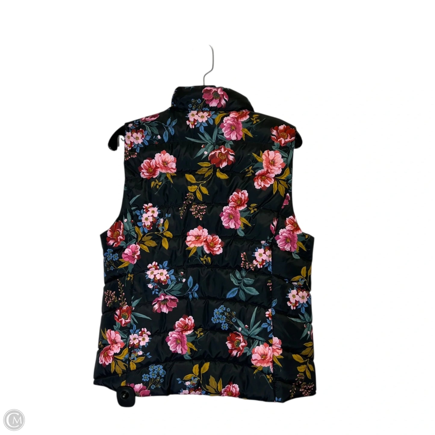 Vest Puffer & Quilted By Loft In Floral Print, Size: M