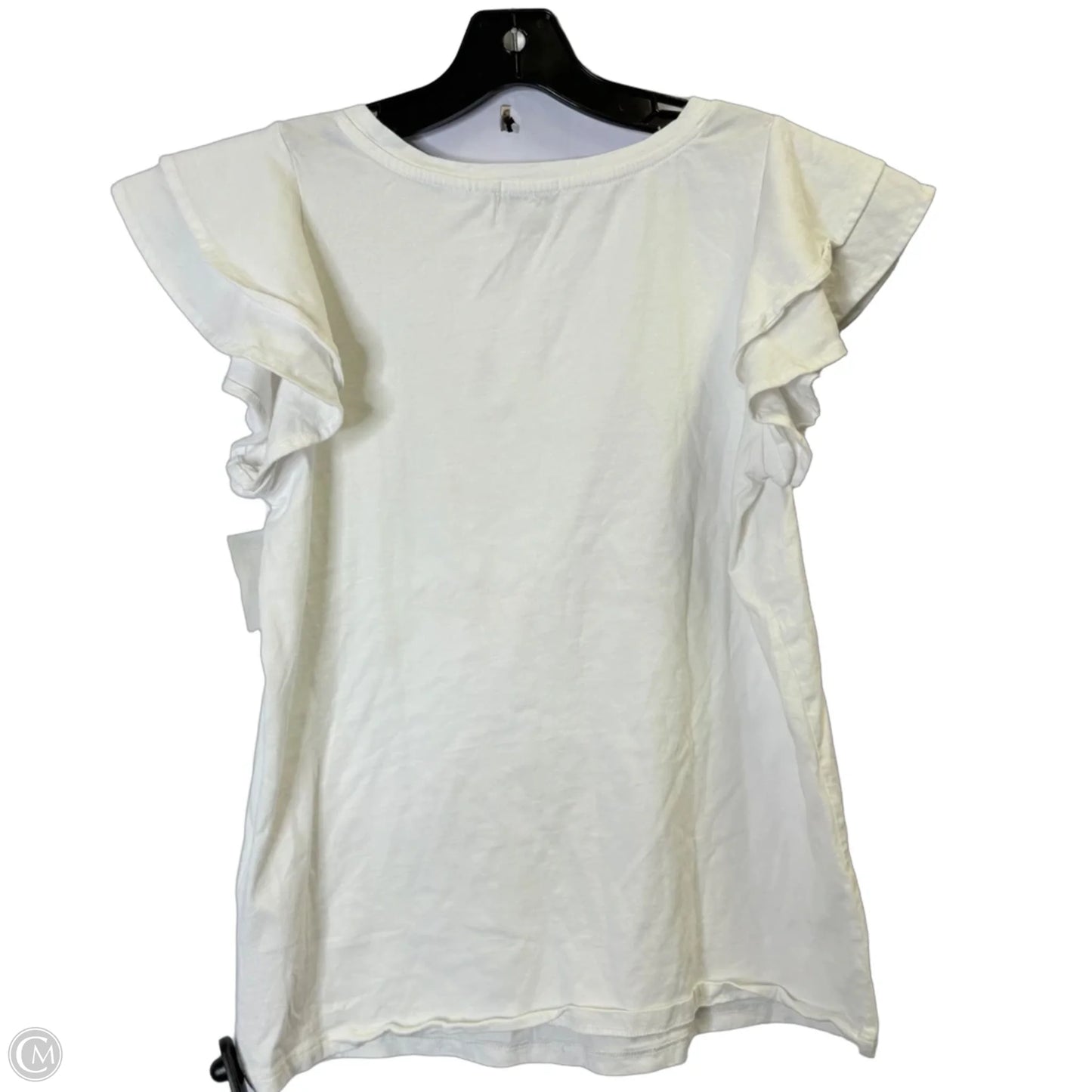 Top Short Sleeve By Disney In White, Size: L