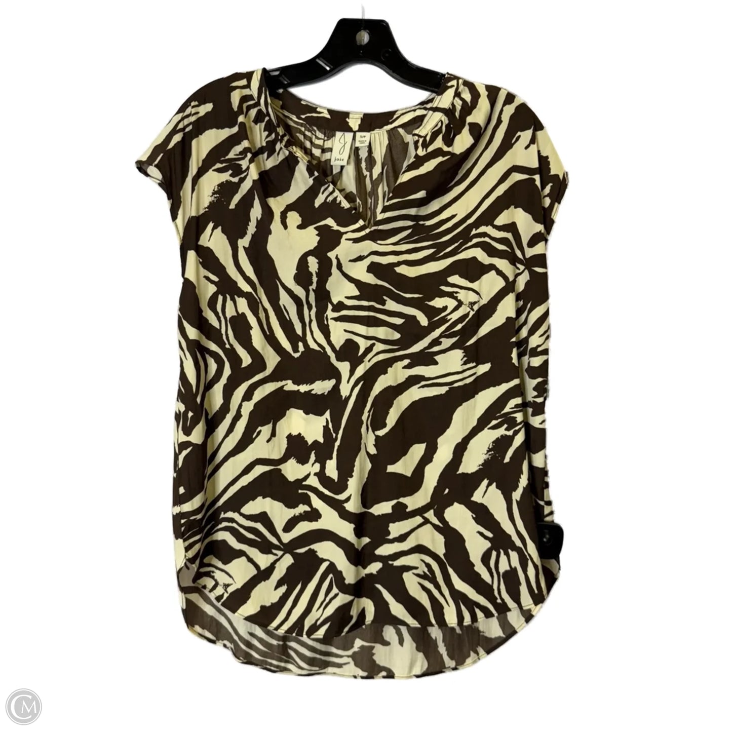 Top Short Sleeve By Joie In Animal Print, Size: Sp