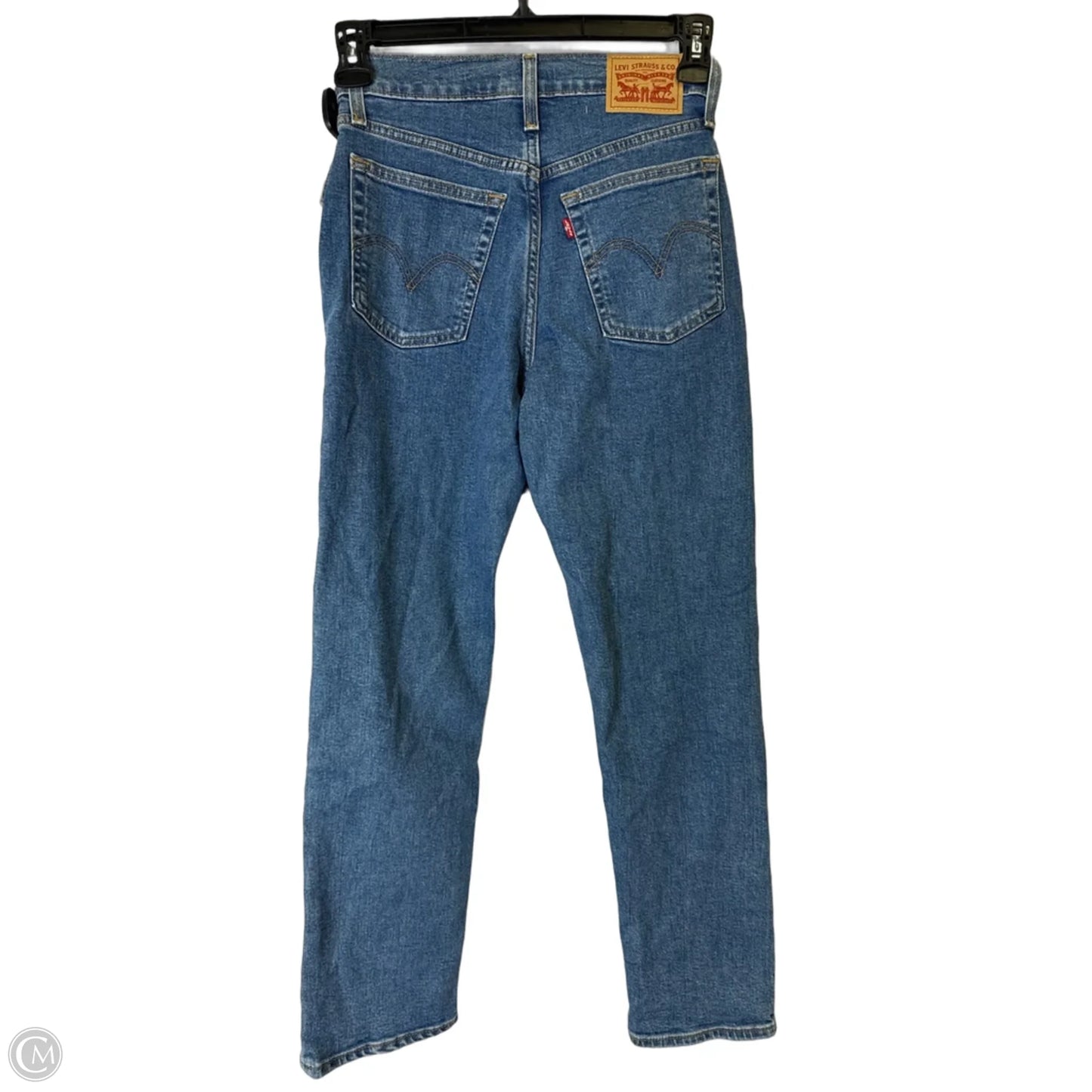 Jeans Straight By Levis In Blue Denim, Size: 2
