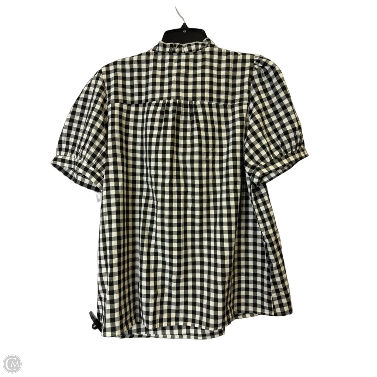 Top Short Sleeve By Clothes Mentor In Black & White, Size: M