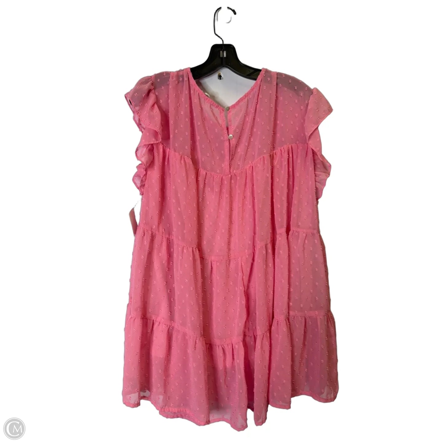 Top Short Sleeve By Entro In Pink, Size: 1x