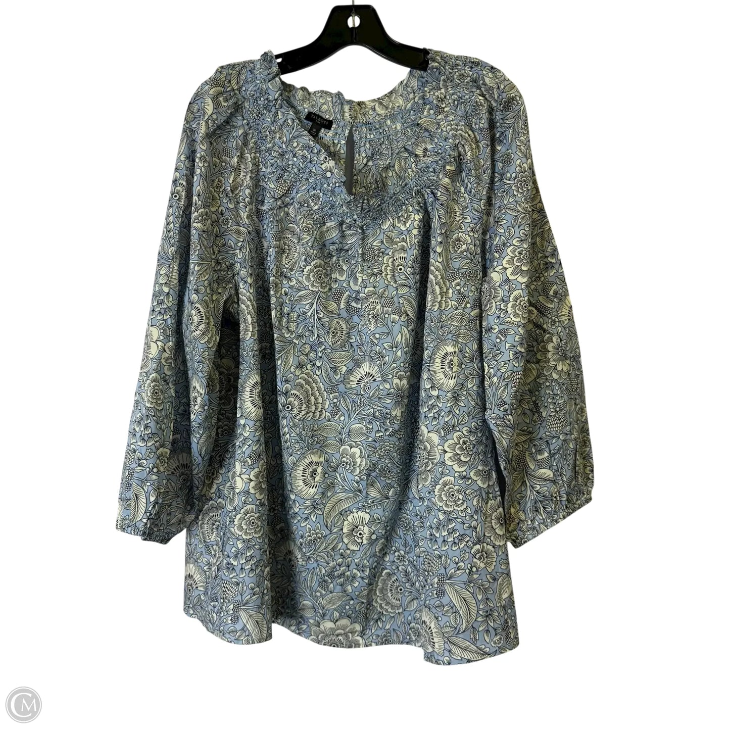 Top Long Sleeve By Talbots In Blue, Size: 2x