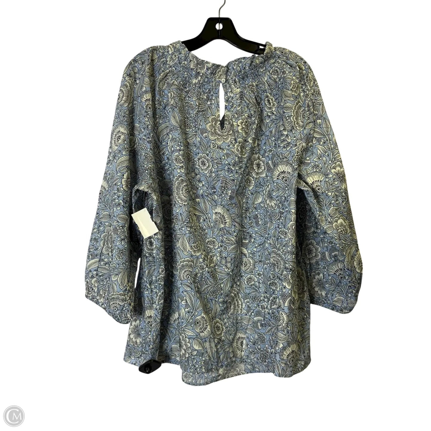 Top Long Sleeve By Talbots In Blue, Size: 2x