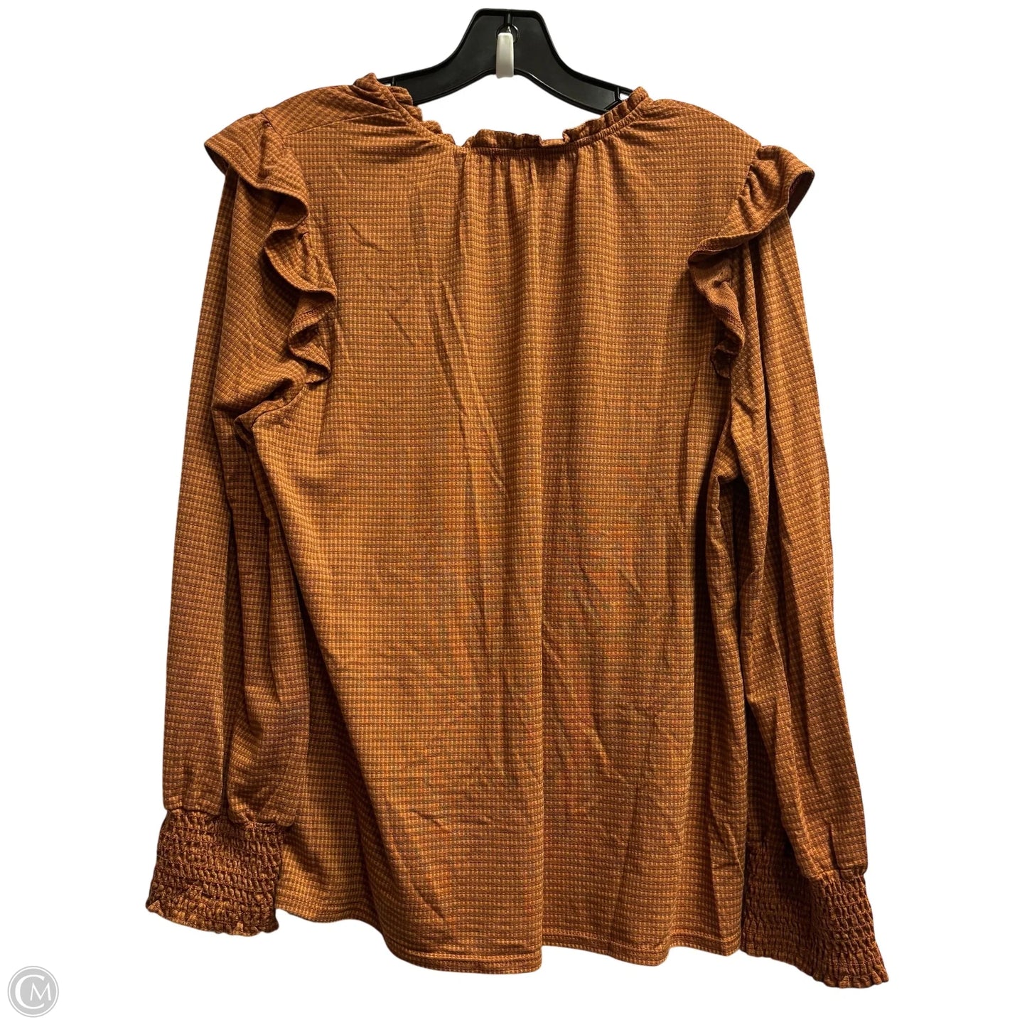 Top Long Sleeve By Kaileigh In Brown, Size: Xl