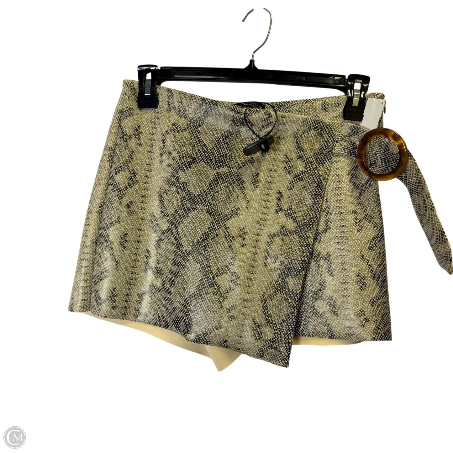 Skort By Zara In Snakeskin Print, Size: M