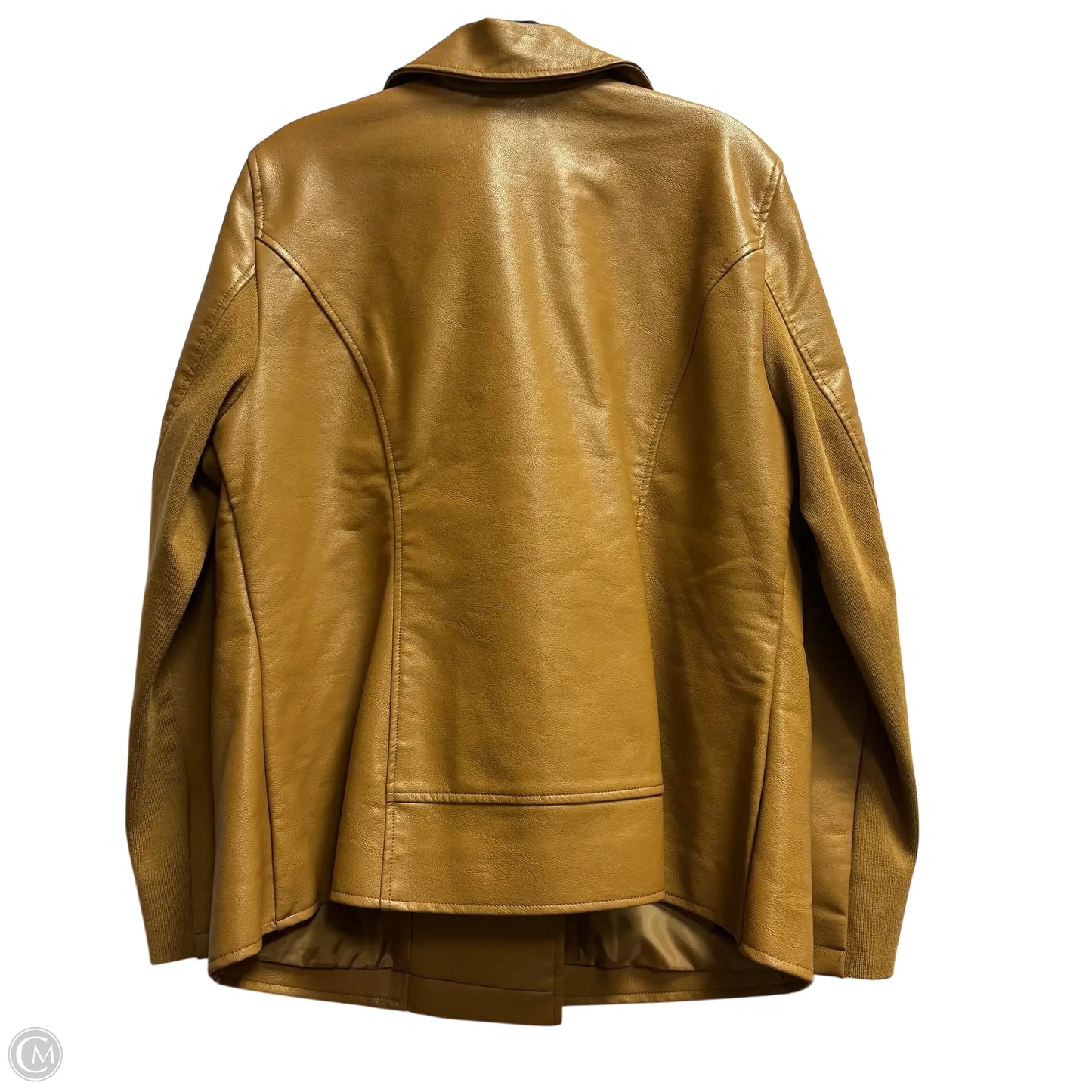 Jacket Moto By Lane Bryant In Tan, Size: 14