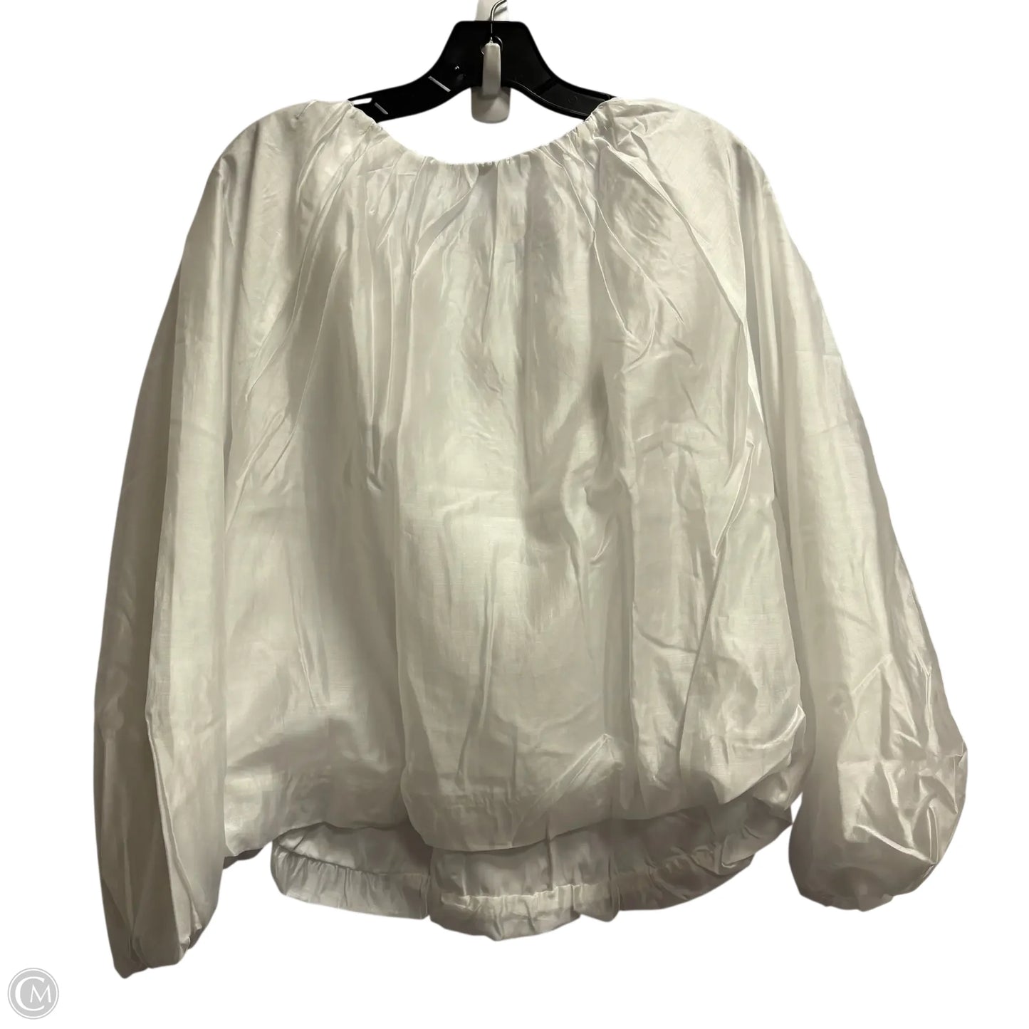 Top Long Sleeve By Banana Republic In White, Size: L