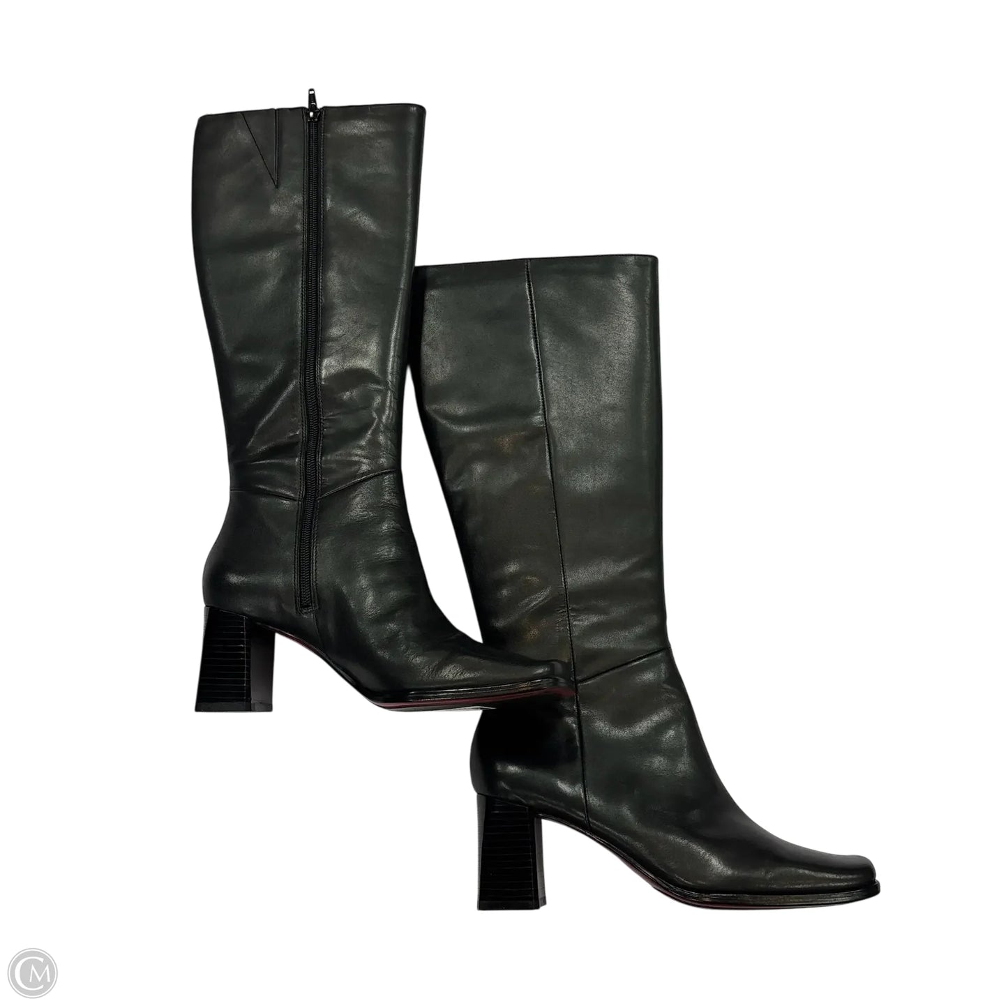Boots Knee Heels By Nine West In Black, Size: 8.5