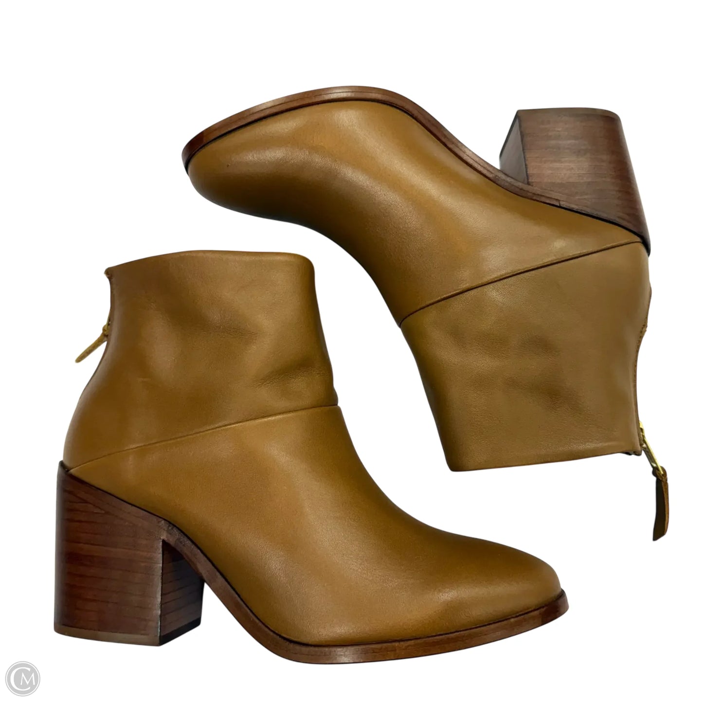 Boots Ankle Heels By Clothes Mentor In Brown, Size: 8