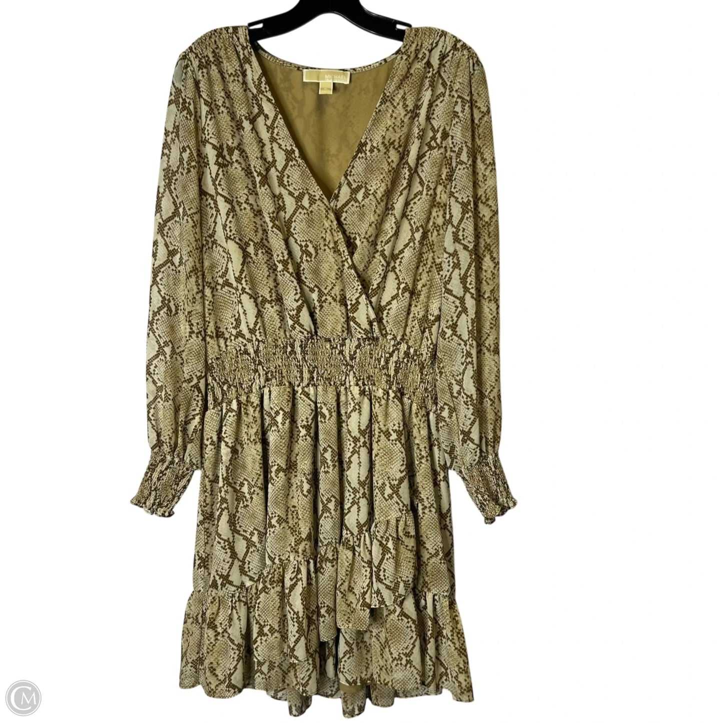 Dress Casual Midi By Cmc In Snakeskin Print, Size: Xl