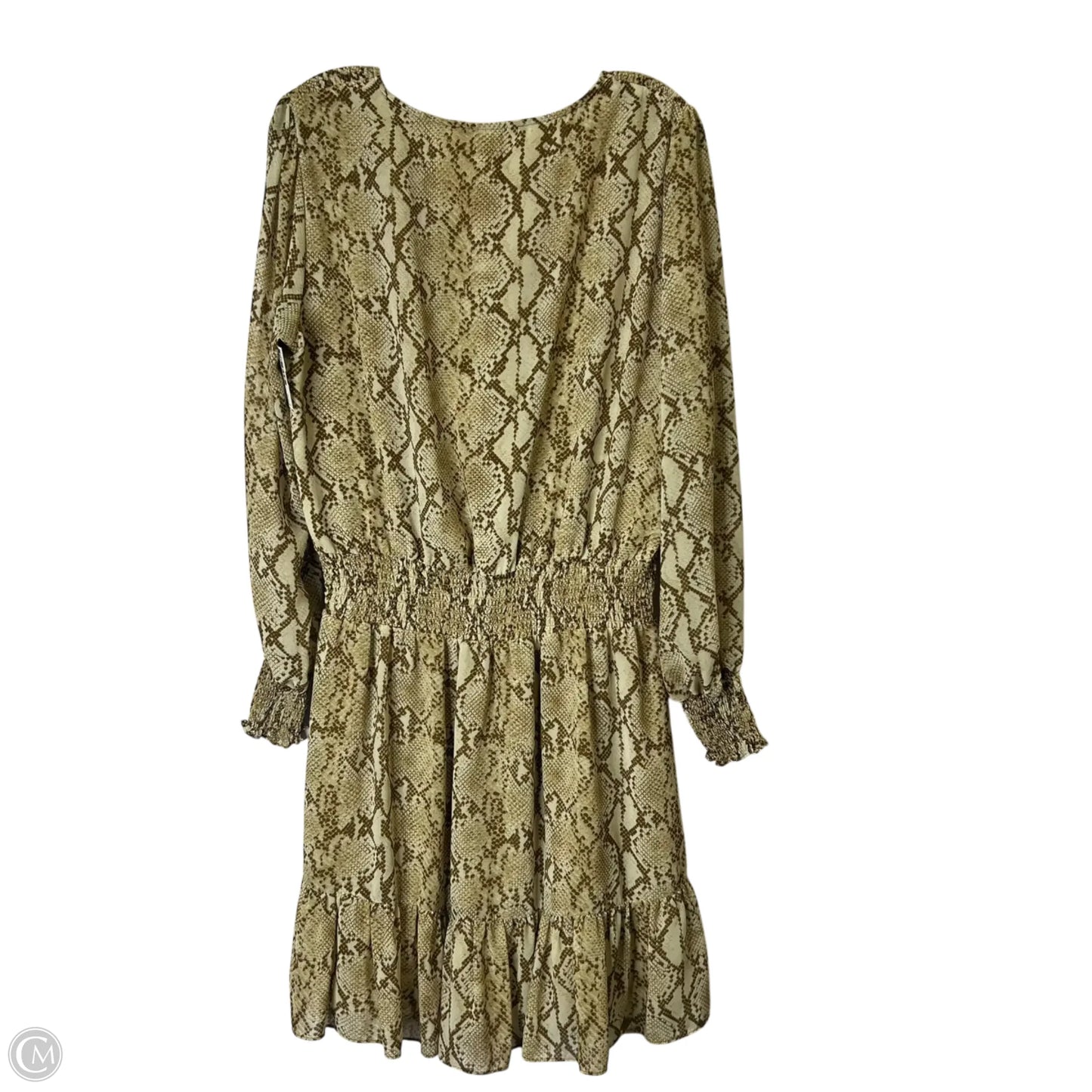 Dress Casual Midi By Cmc In Snakeskin Print, Size: Xl